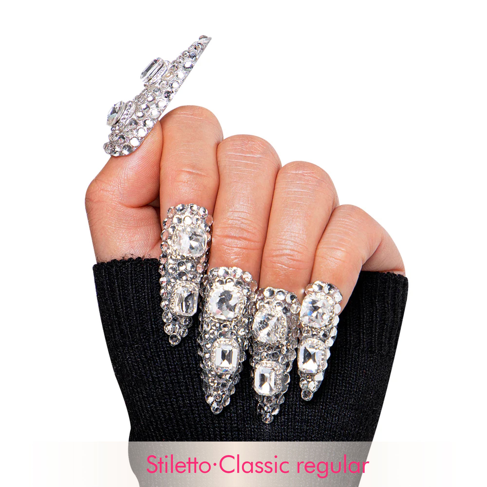Silver Majesty Handmade Nails H212