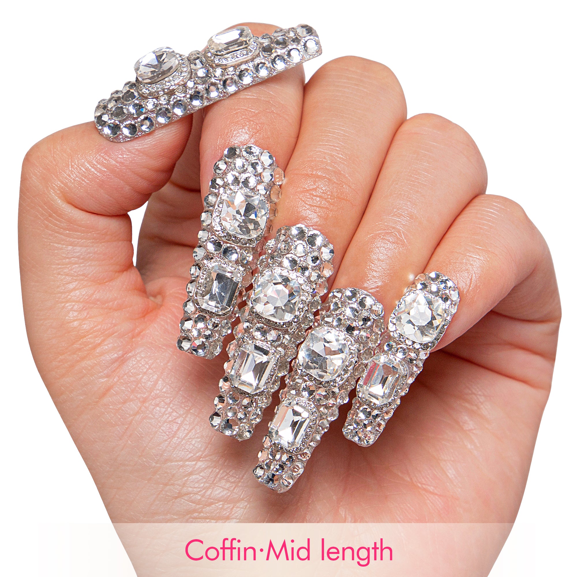 Silver Majesty Handmade Nails H212