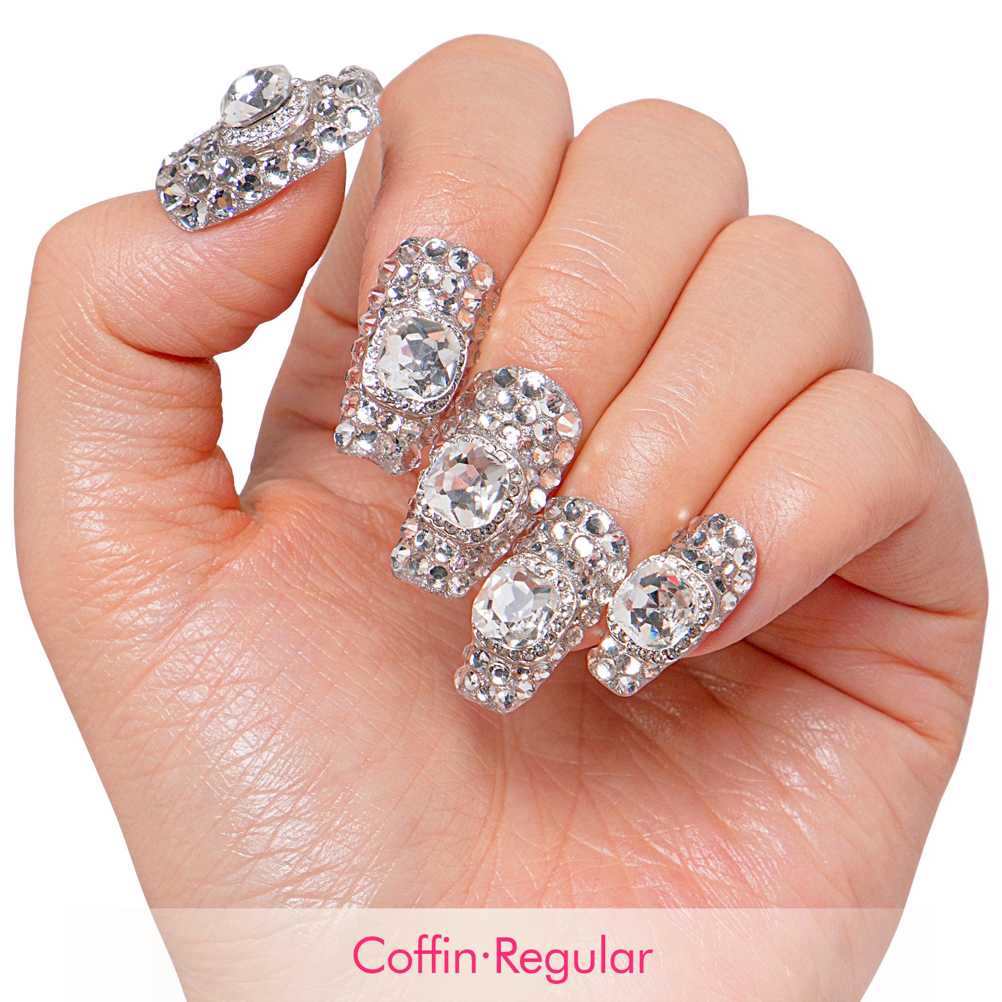 Silver Majesty Handmade Nails H212