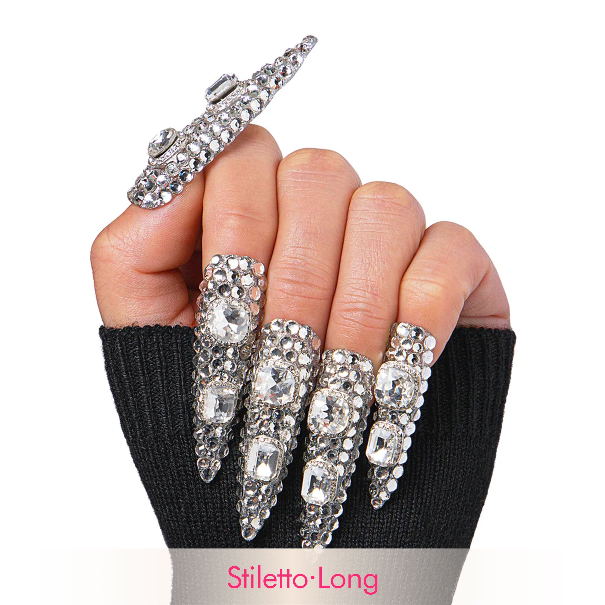Silver Majesty Handmade Nails H212