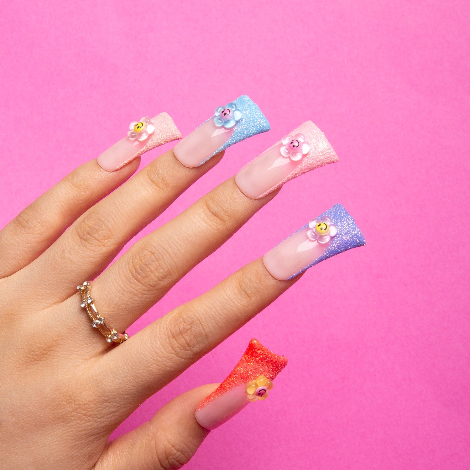 Candy Crush Handmade Nails 24pcs H213