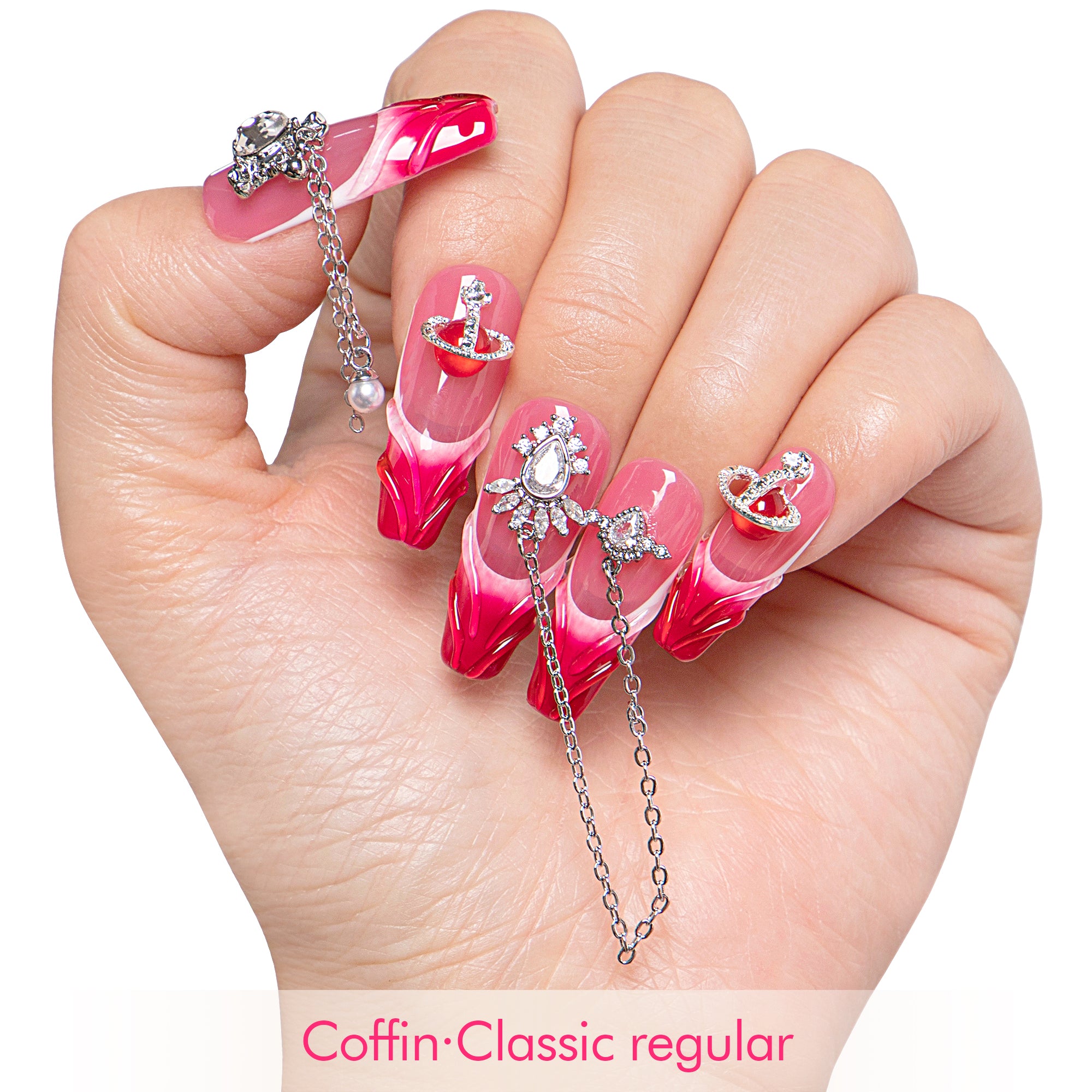 Pink Royal Handmade Nails H215