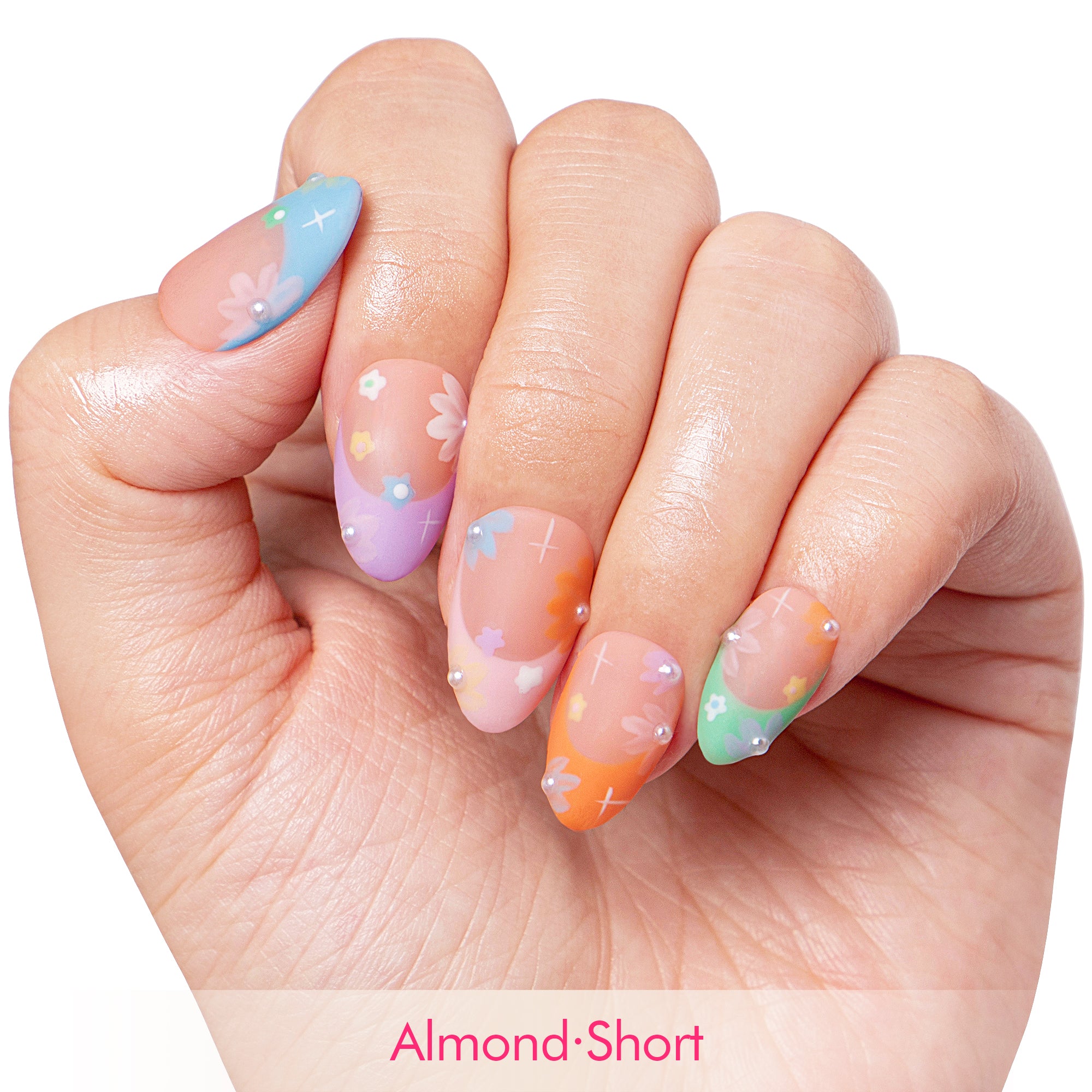 Summer Breeze Blue French Tip Handmade Nails H216
