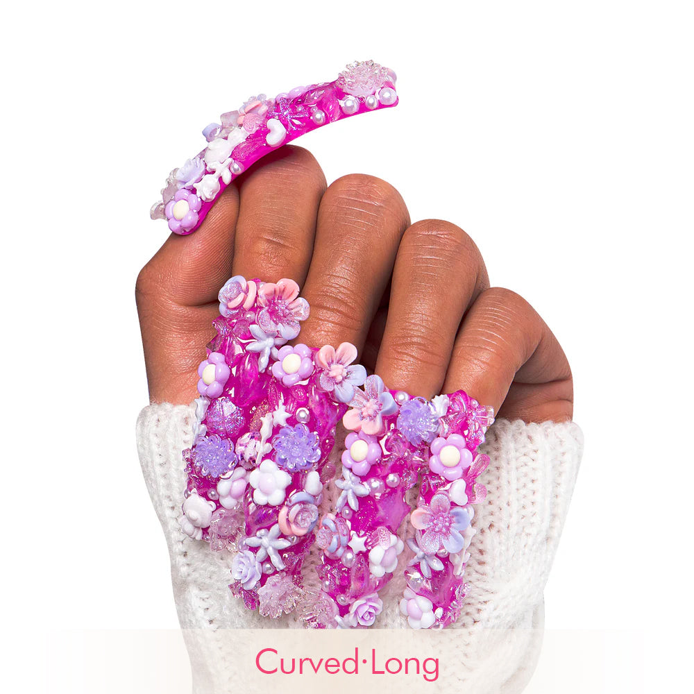 Purple Glow Magic Handmade Nails GLOW IN THE DARK H221