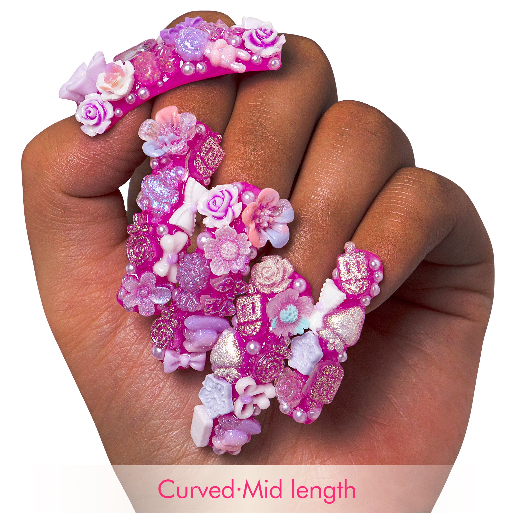 Purple Glow Magic Handmade Nails GLOW IN THE DARK H221