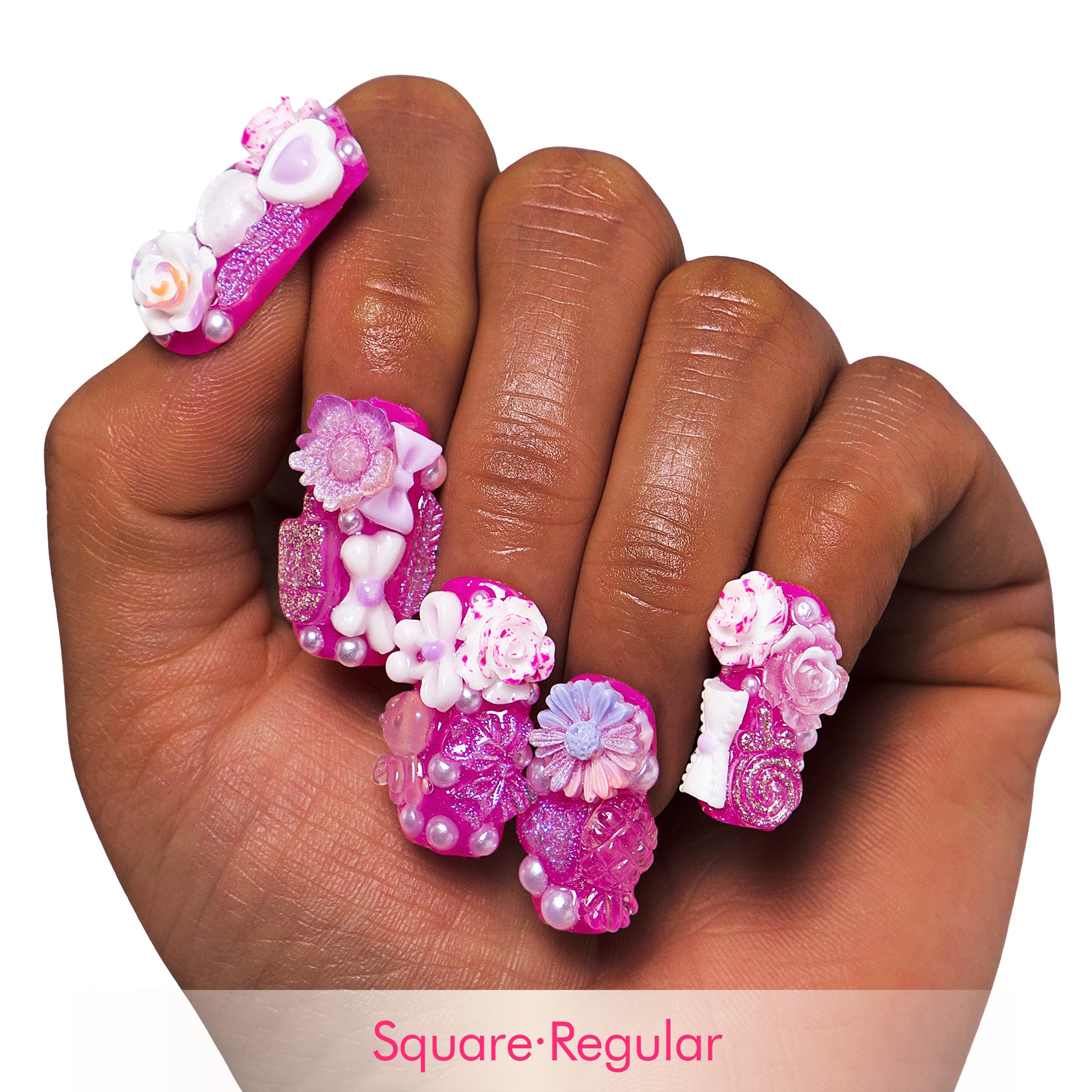 Purple Glow Magic Handmade Nails GLOW IN THE DARK H221