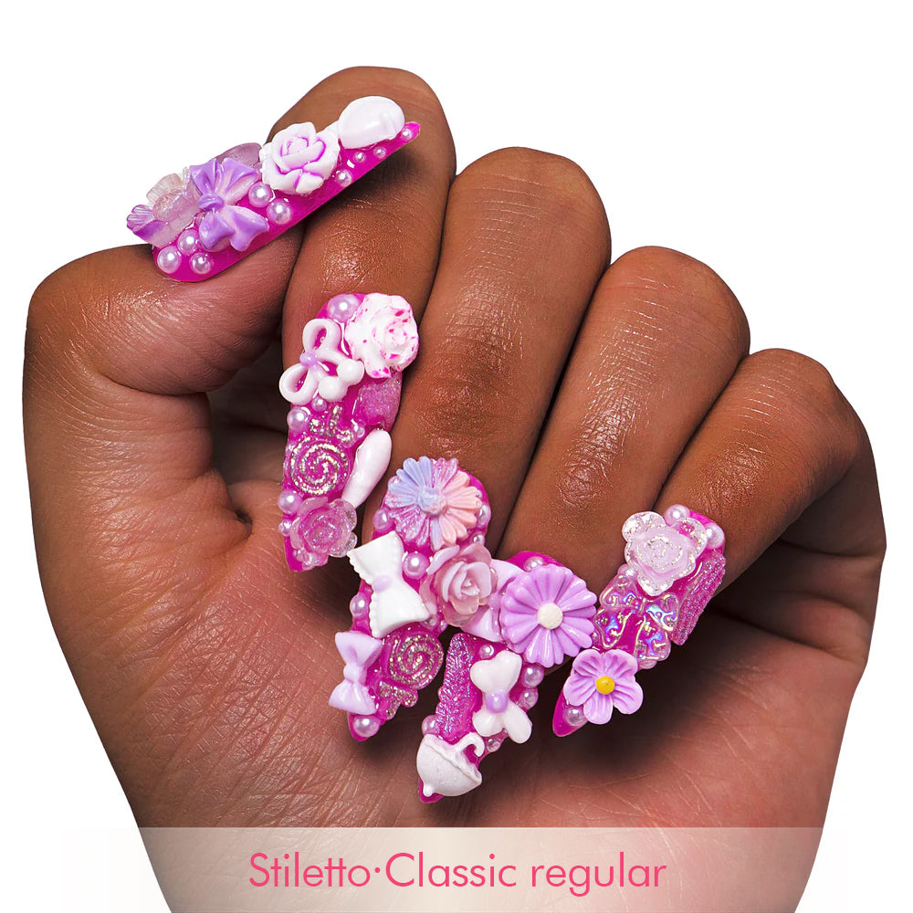Purple Glow Magic Handmade Nails GLOW IN THE DARK H221