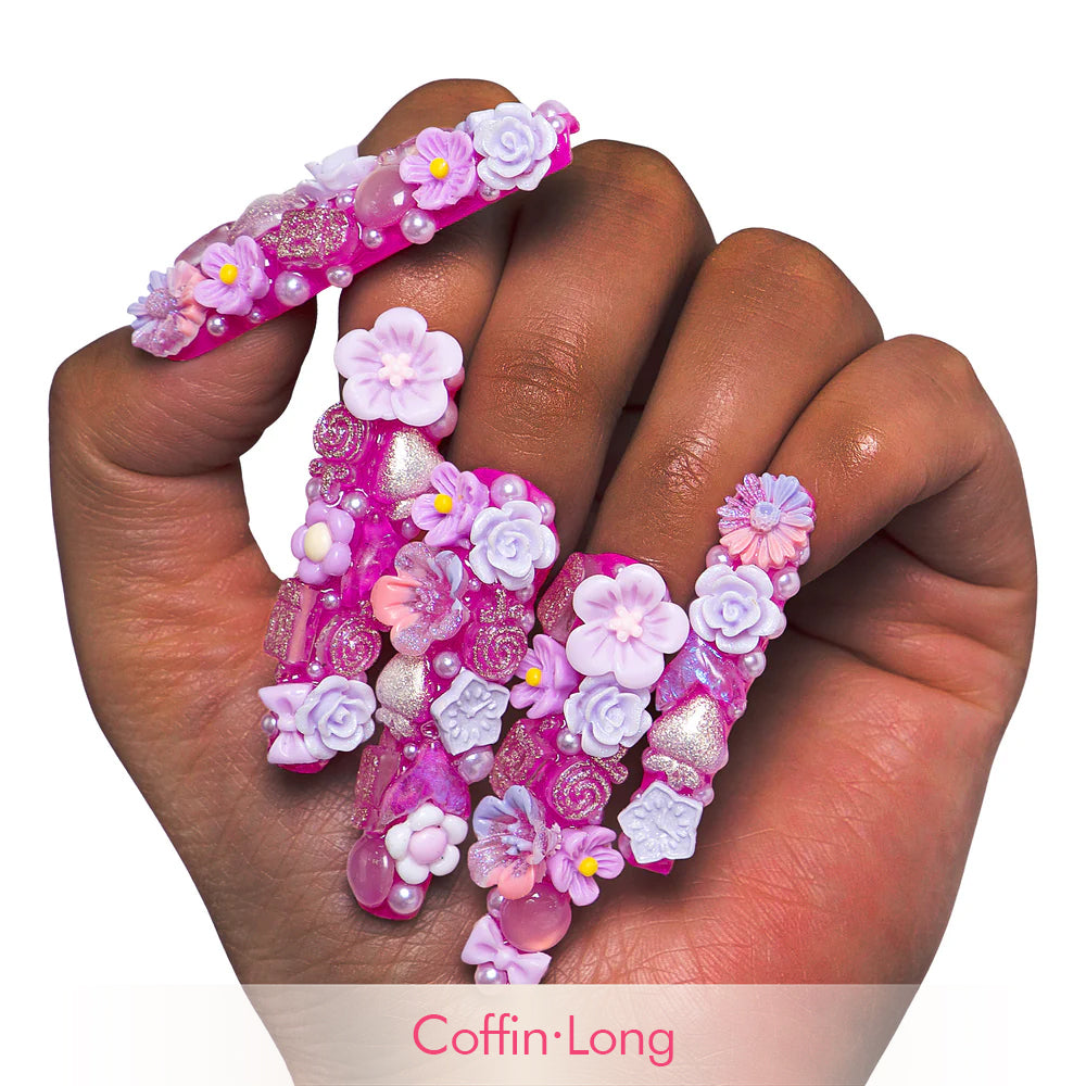 Purple Glow Magic Handmade Nails GLOW IN THE DARK H221