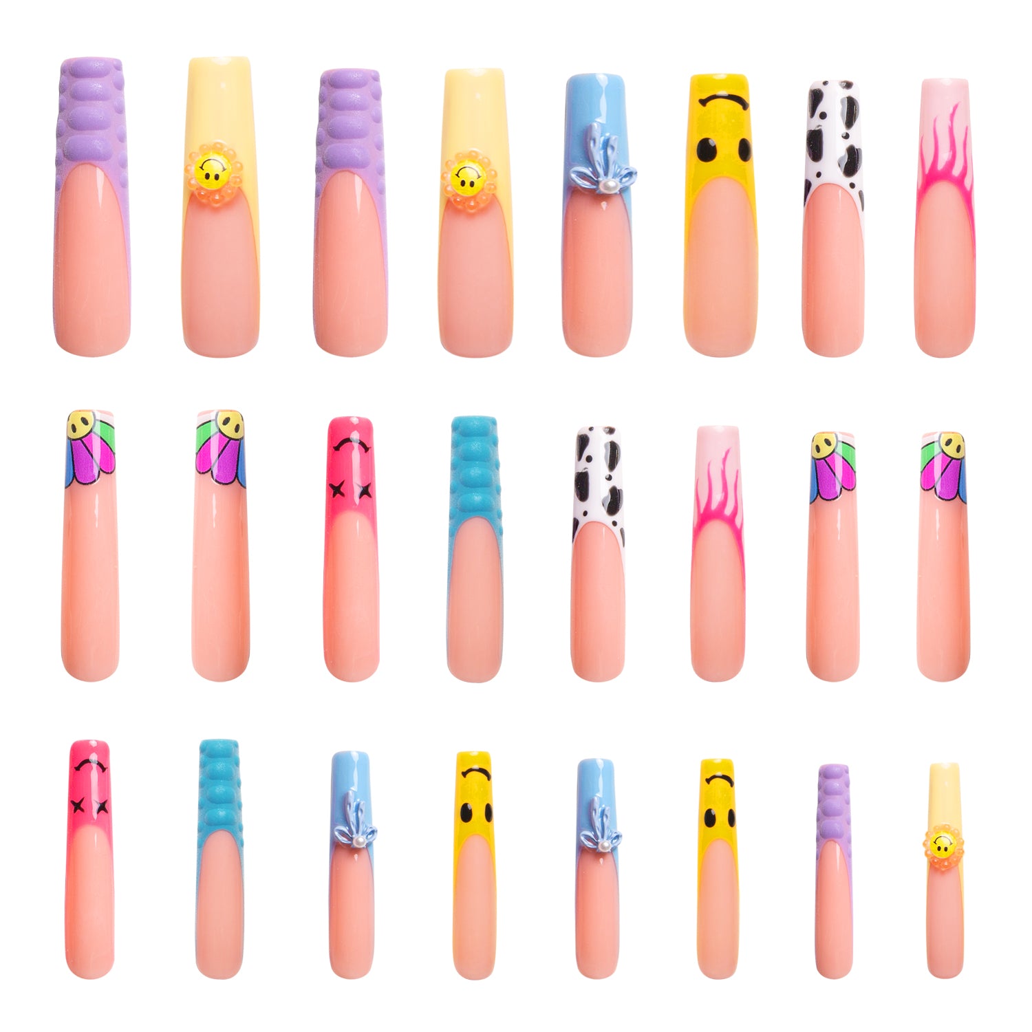 Sunny Pop Handmade Nails 24pcs H222