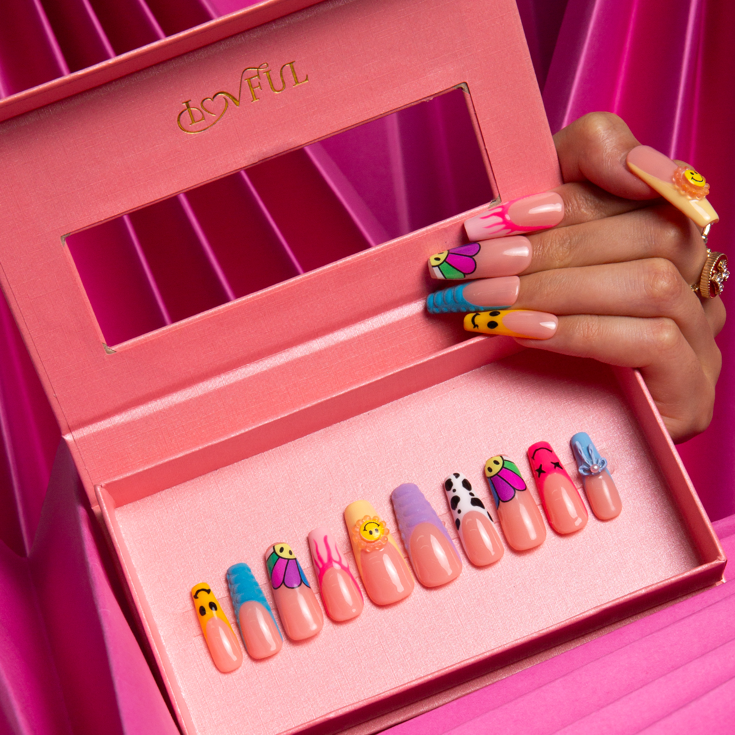 Sunny Pop Handmade Coffin Nails H222