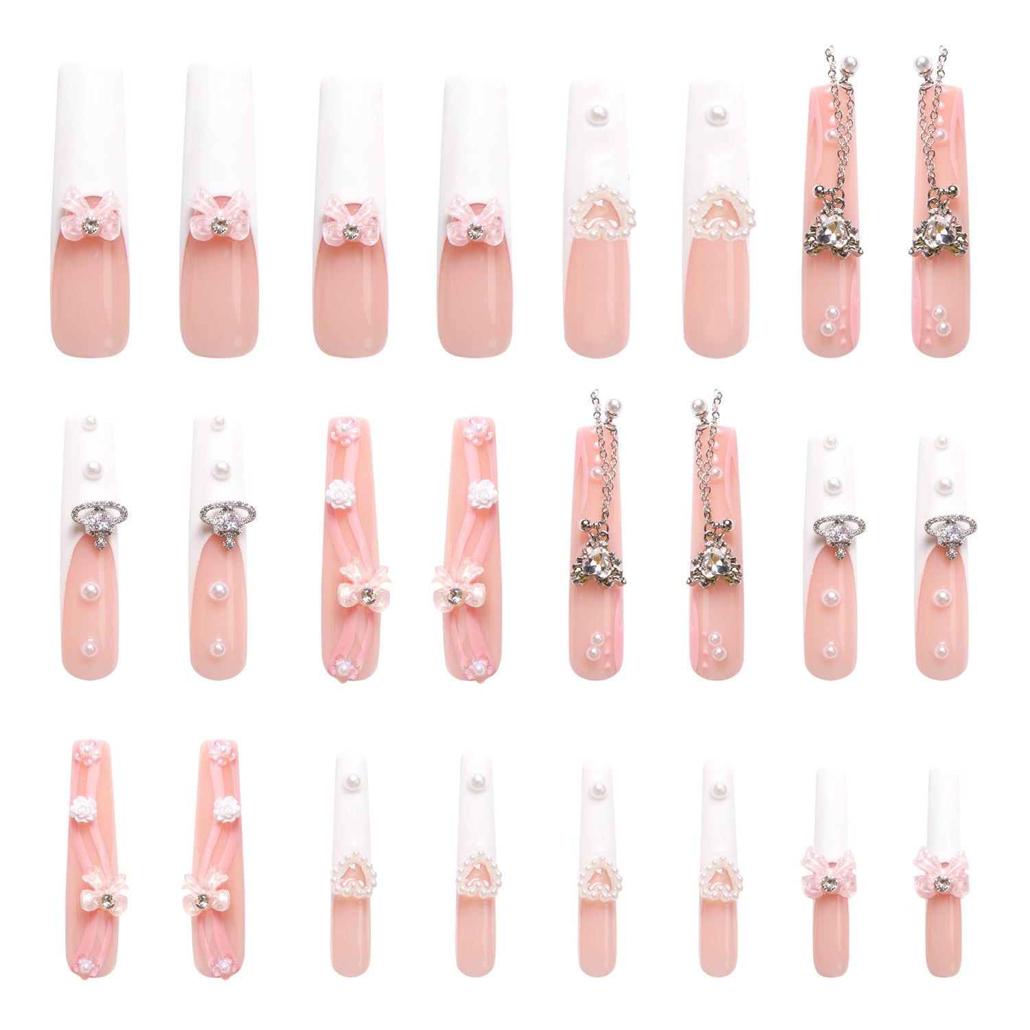 Love and Light Handmade Nails 24pcs H223