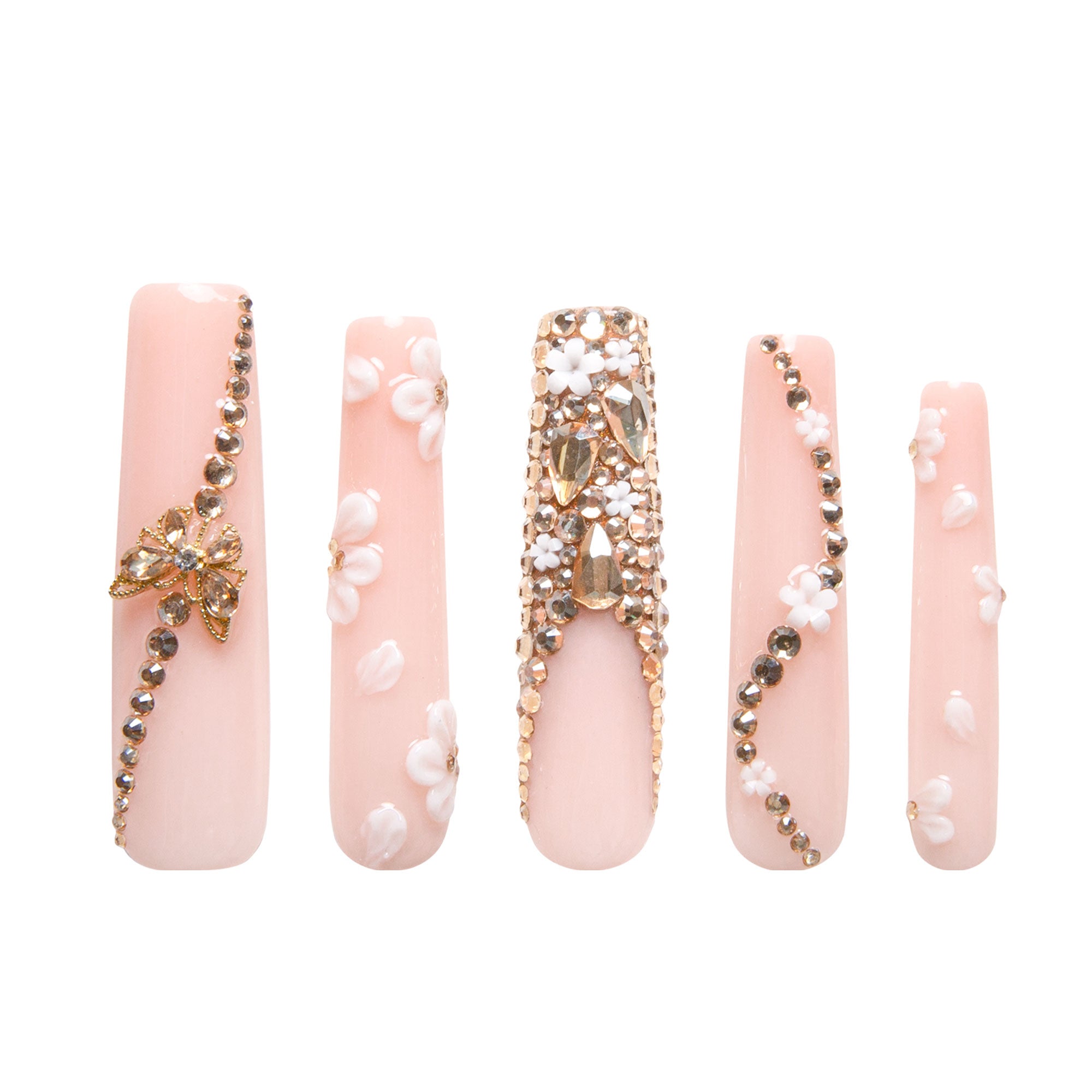 Blush Bloom Handmade Nails H228