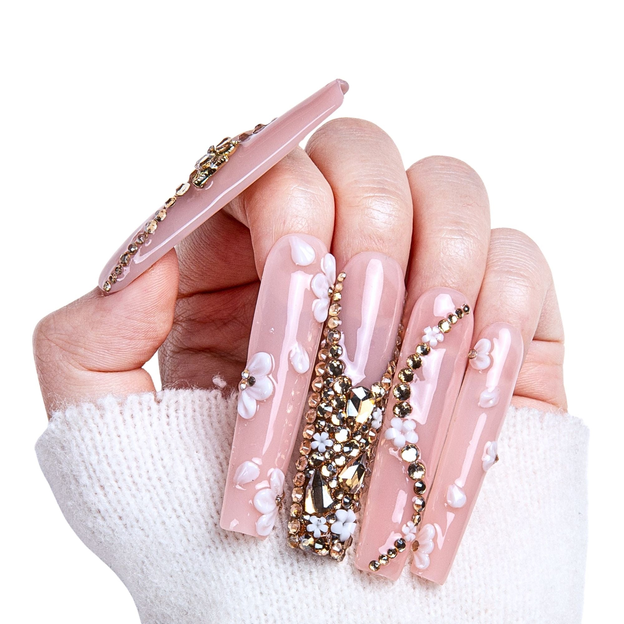 Blush Bloom Handmade Nails H228