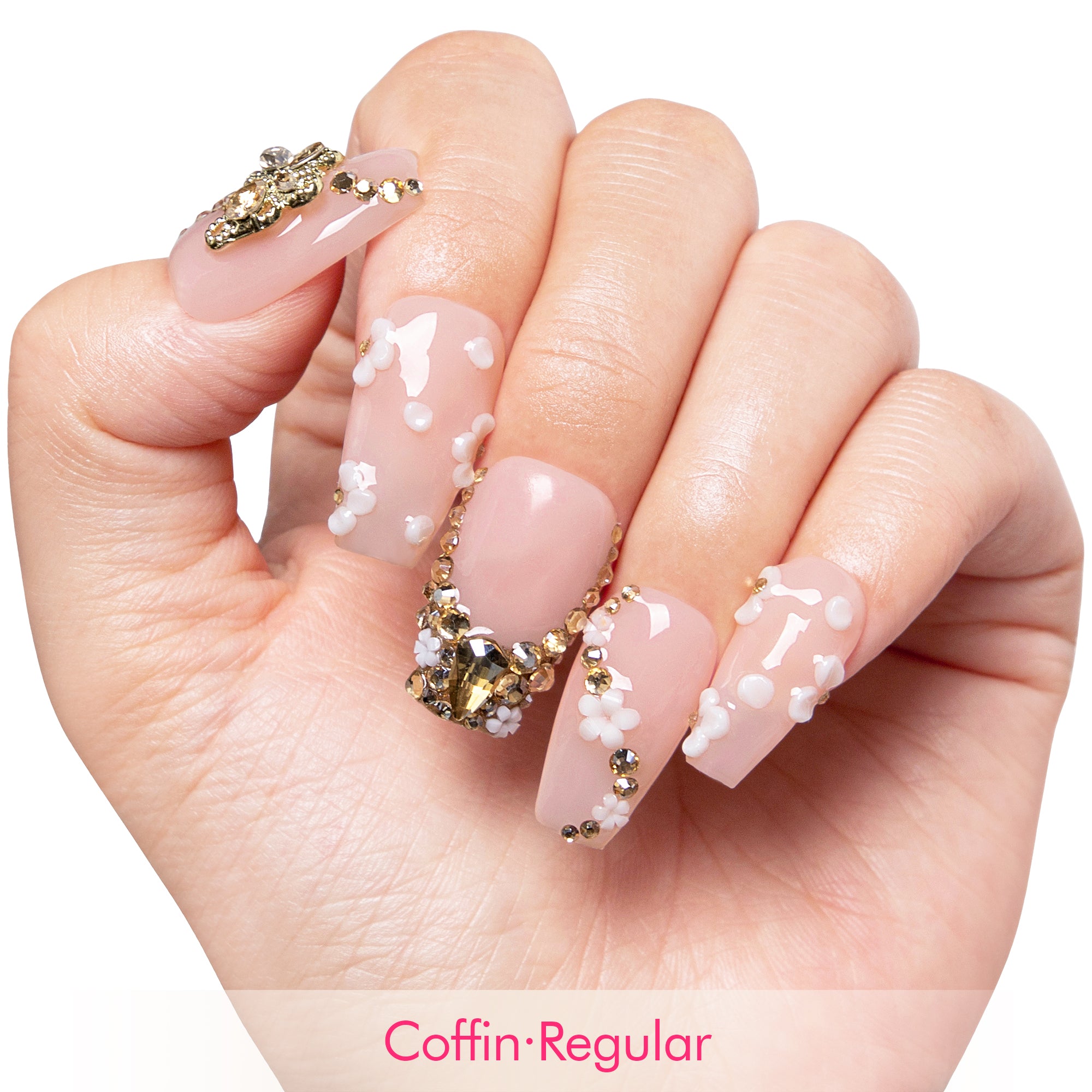 Blush Bloom Handmade Nails H228
