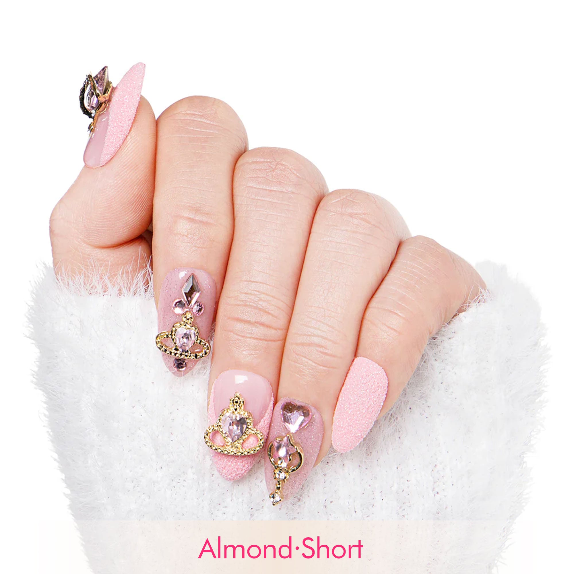 Dreamland Escape Pink Handmade Nails H229