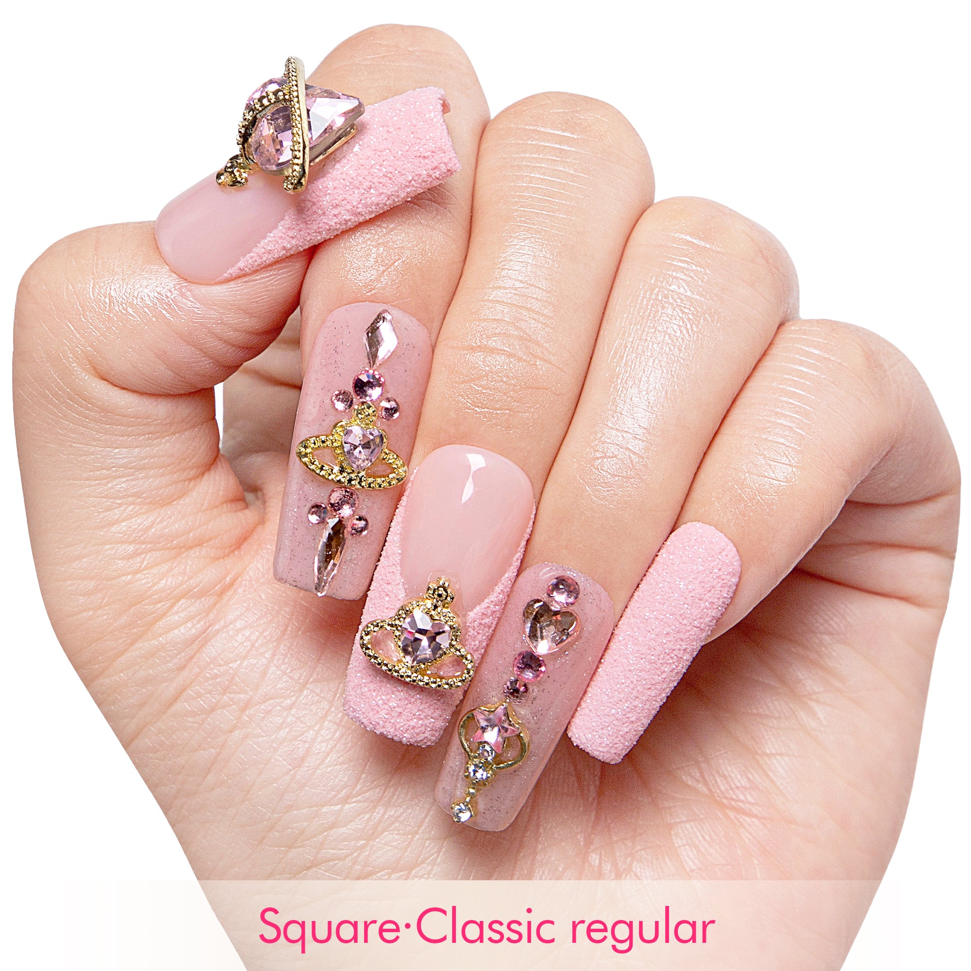 Dreamland Escape Pink Handmade Nails H229