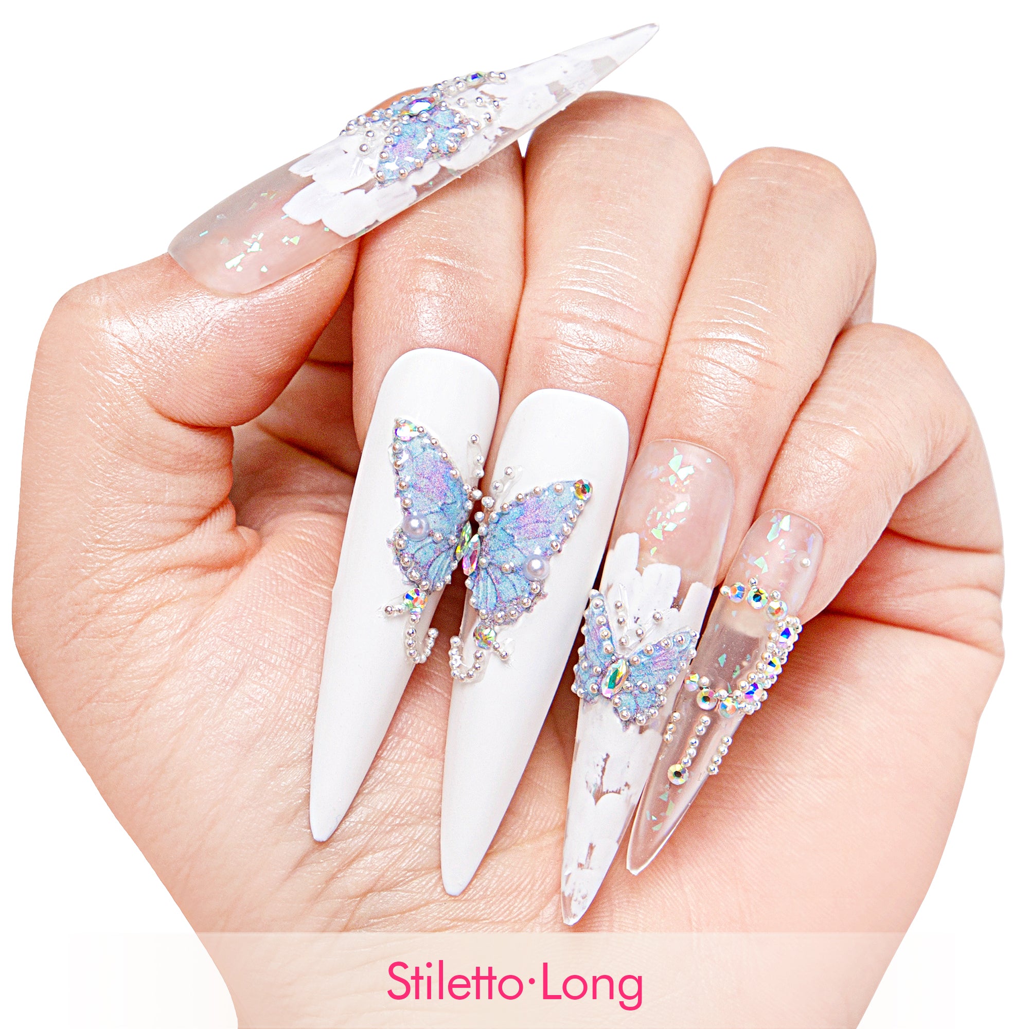 Holly Blue Handmade Nails H23
