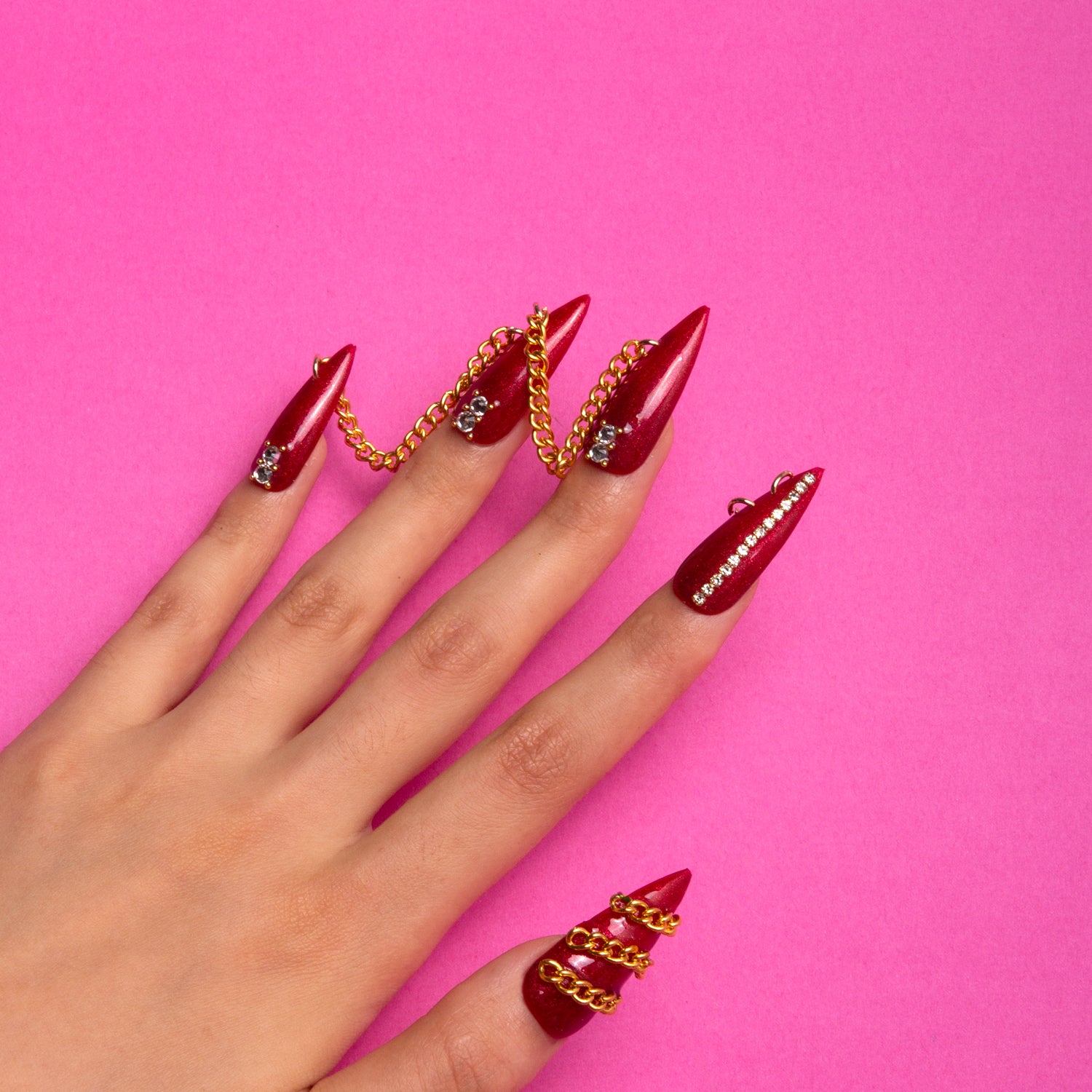 90's Darling Handmade Stiletto Nails H230