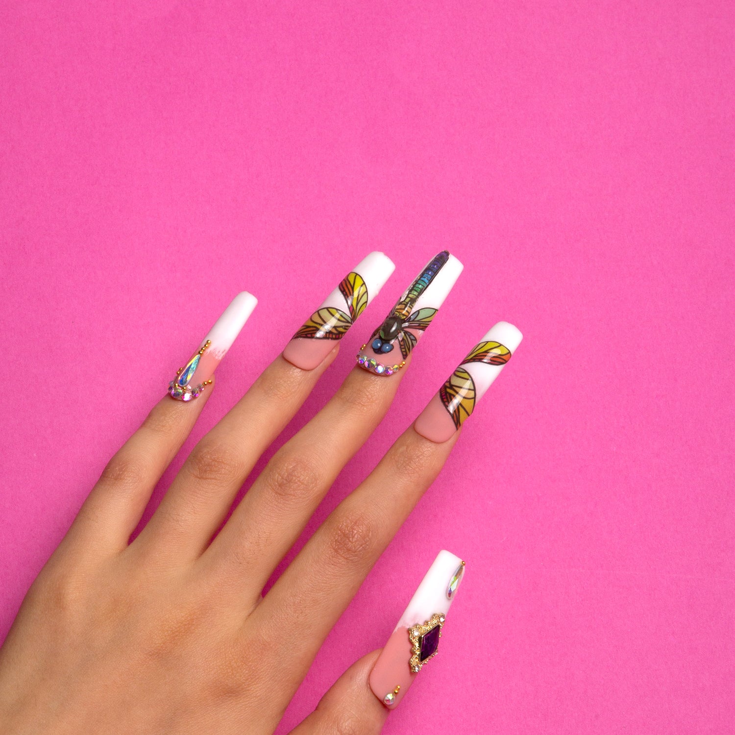 Mystic Wings Handmade Square Nails H232