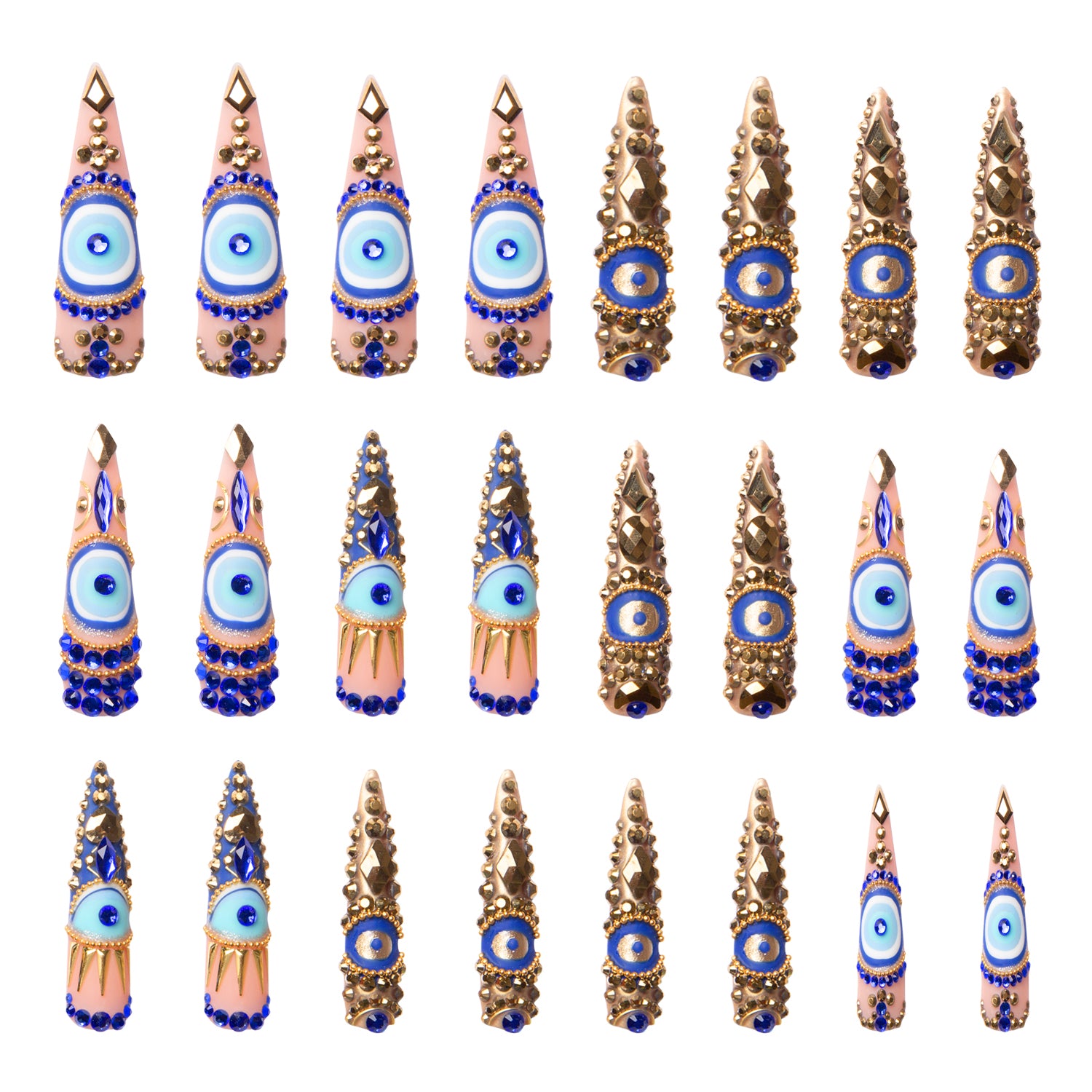 Spiritual Beacon Handmade Nails 24pcs H234