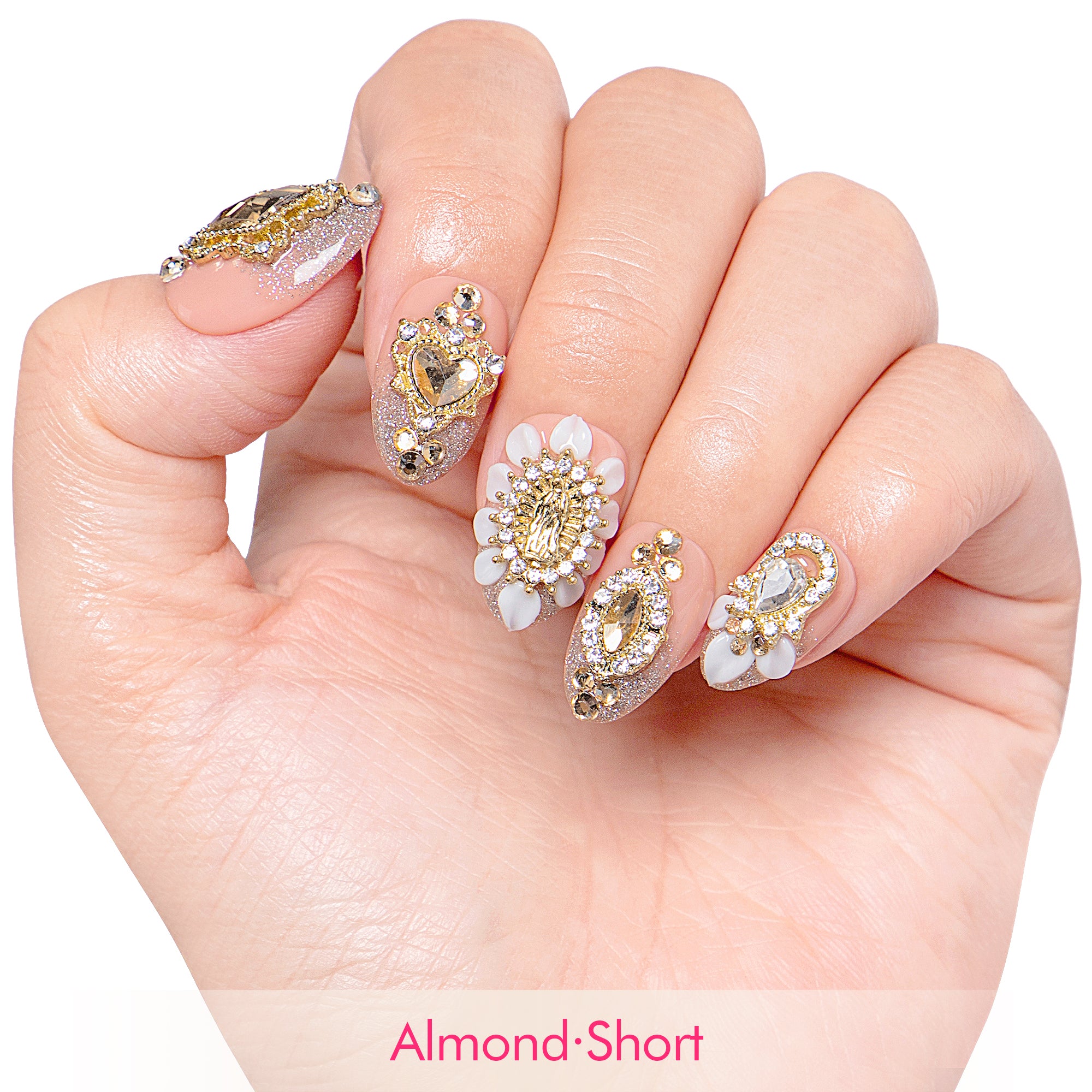 Champagne Gold Handmade Nails H238