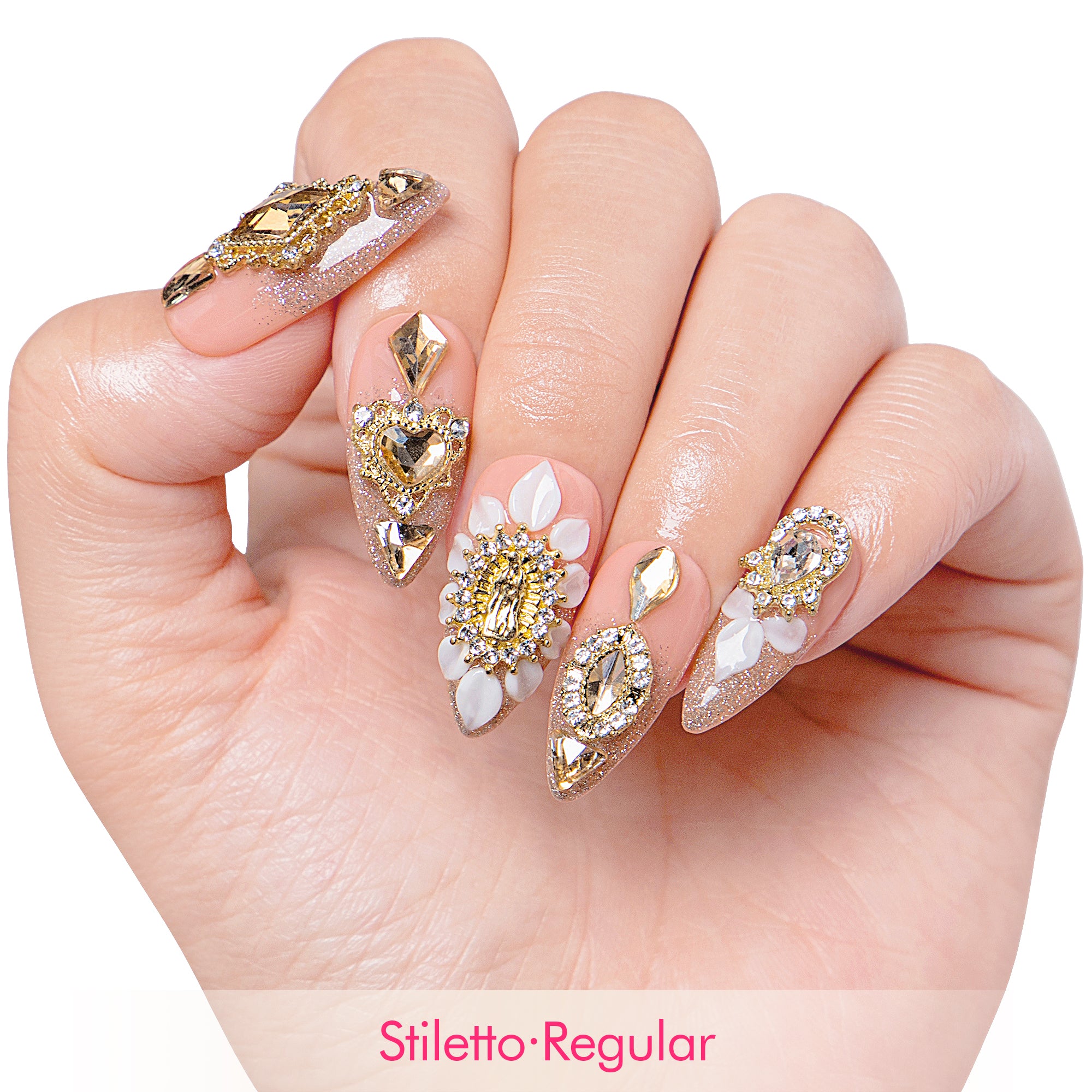 Champagne Gold Handmade Nails H238