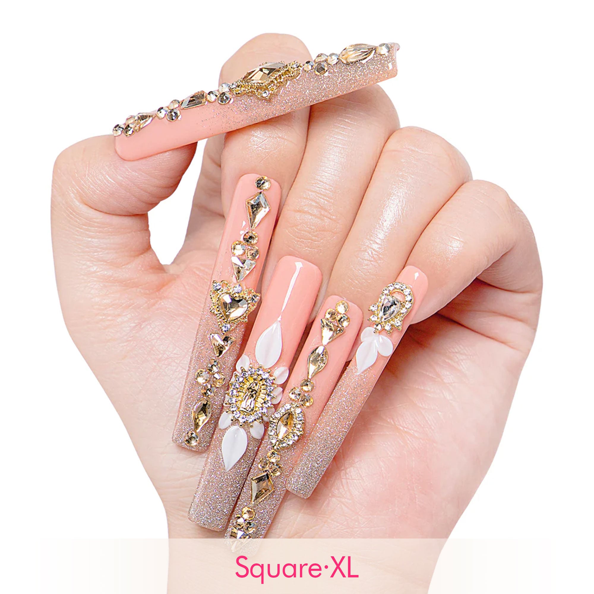 Champagne Gold Handmade Nails H238