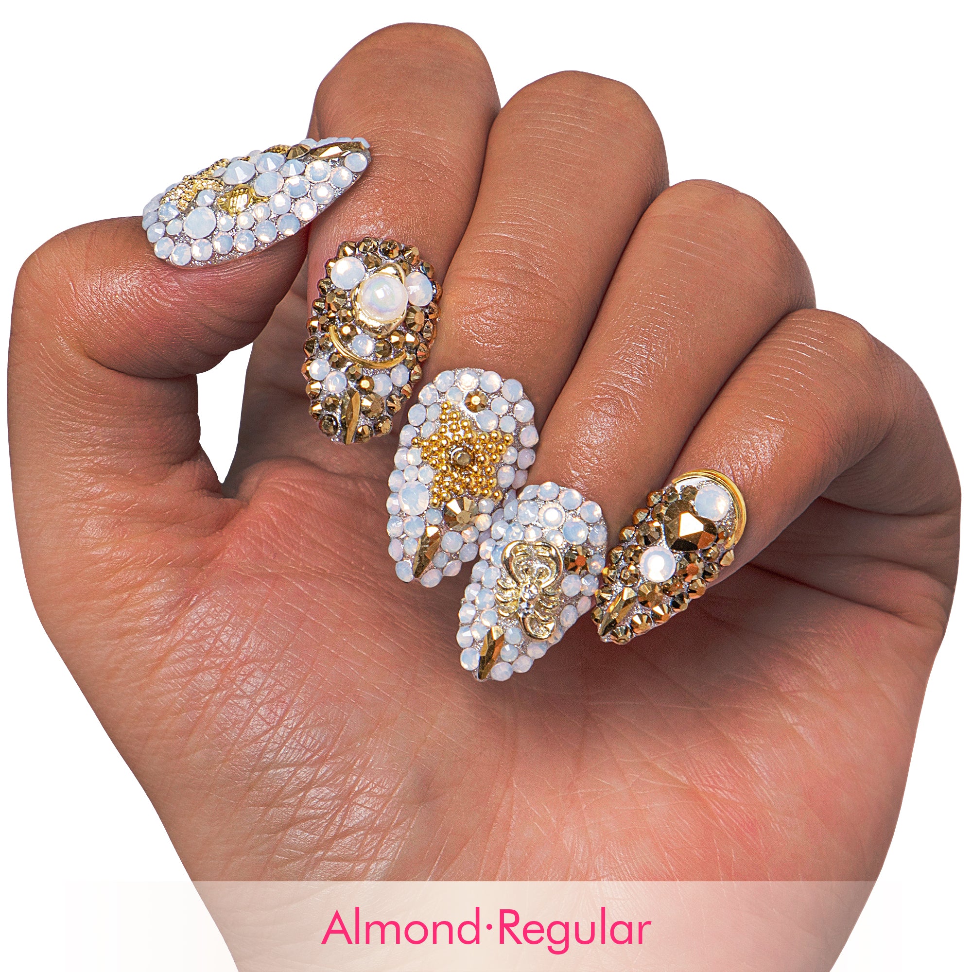 Golden Coral Handmade Nails H239
