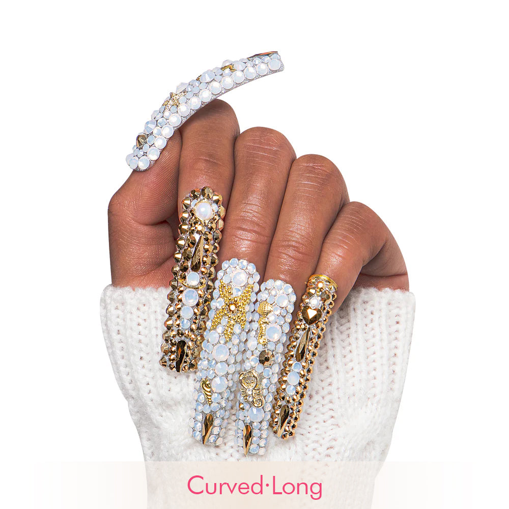 Golden Coral Handmade Nails H239