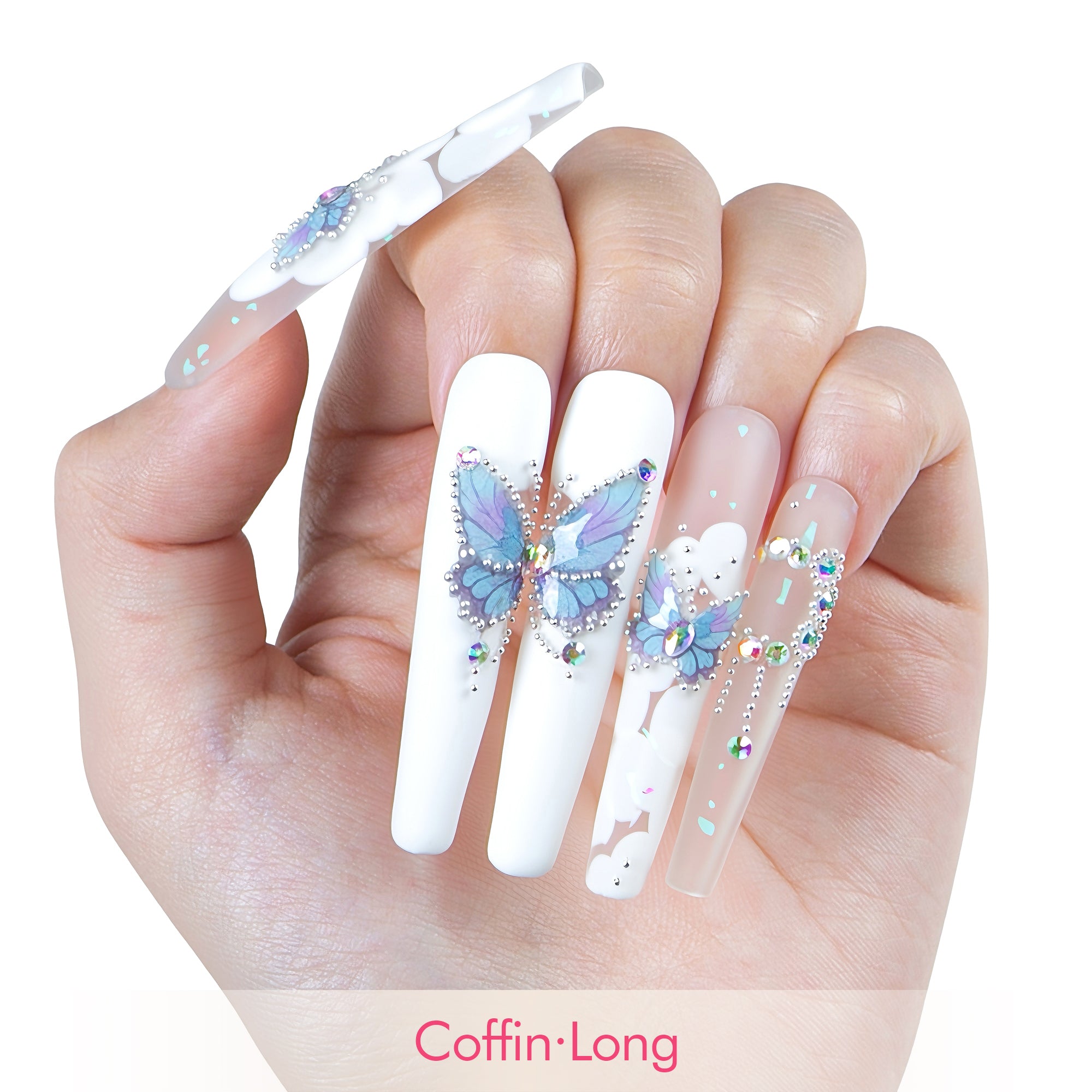 Holly Blue Handmade Nails H23