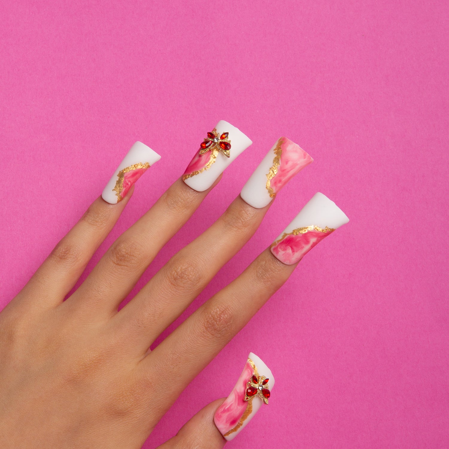 Into The Pink Handmade Duck Nails H243