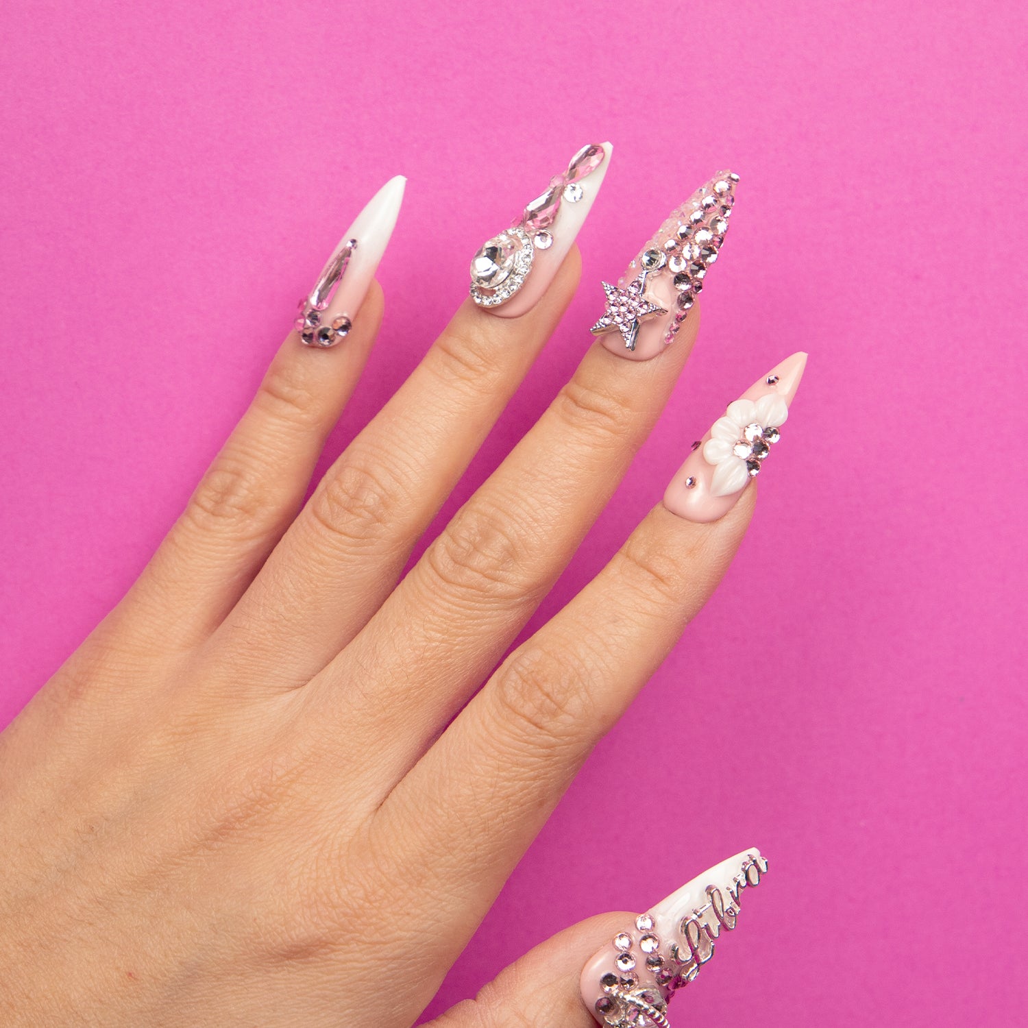 Libra Handmade Stiletto Nails H245