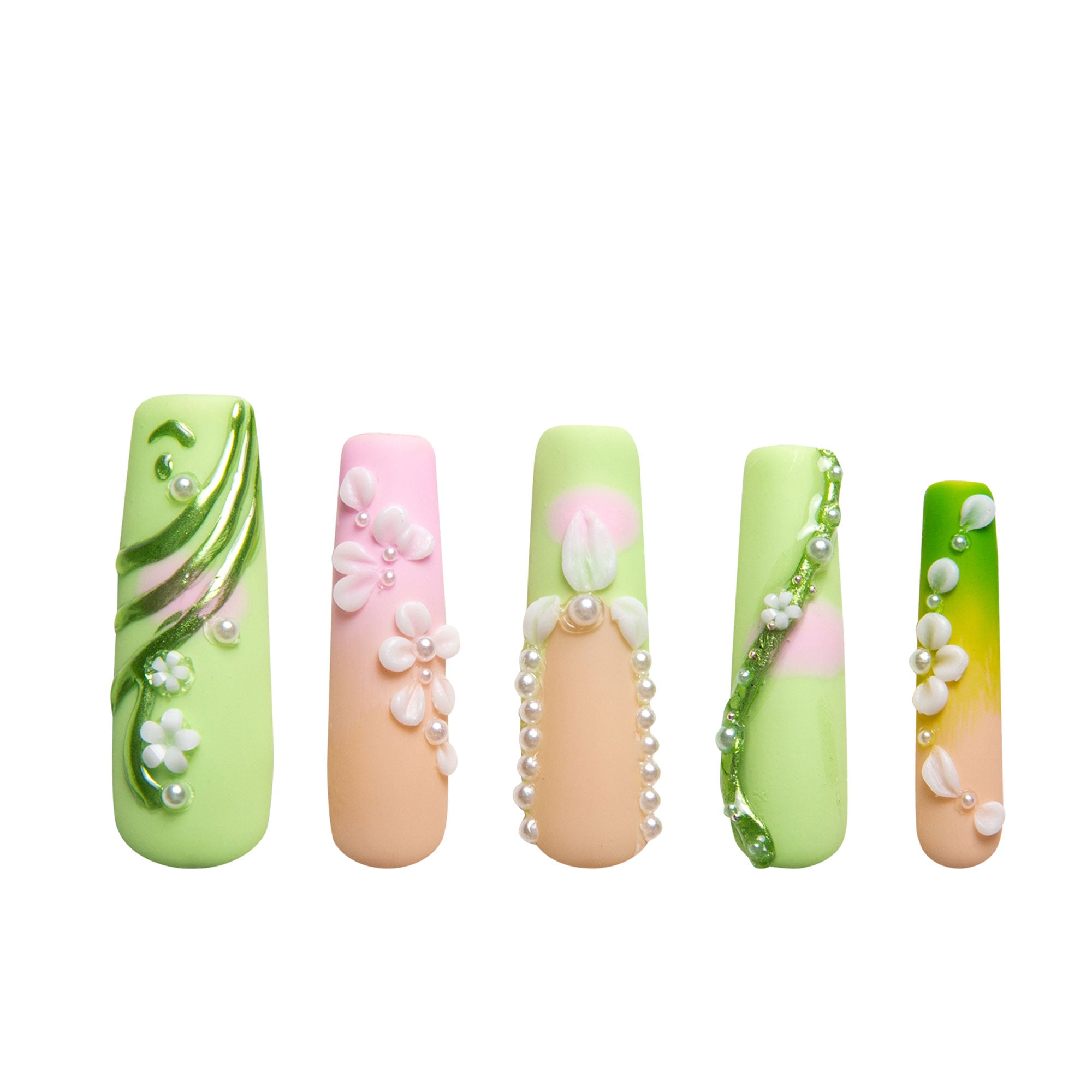 Green Fairy Handmade Nails H246