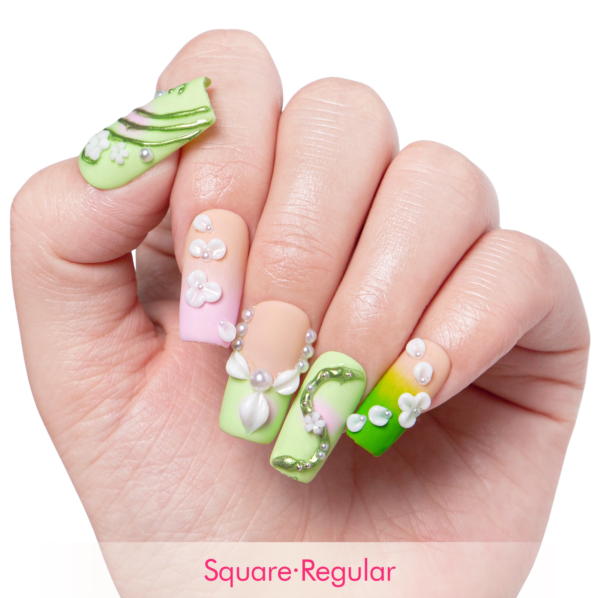 Green Fairy Handmade Nails H246