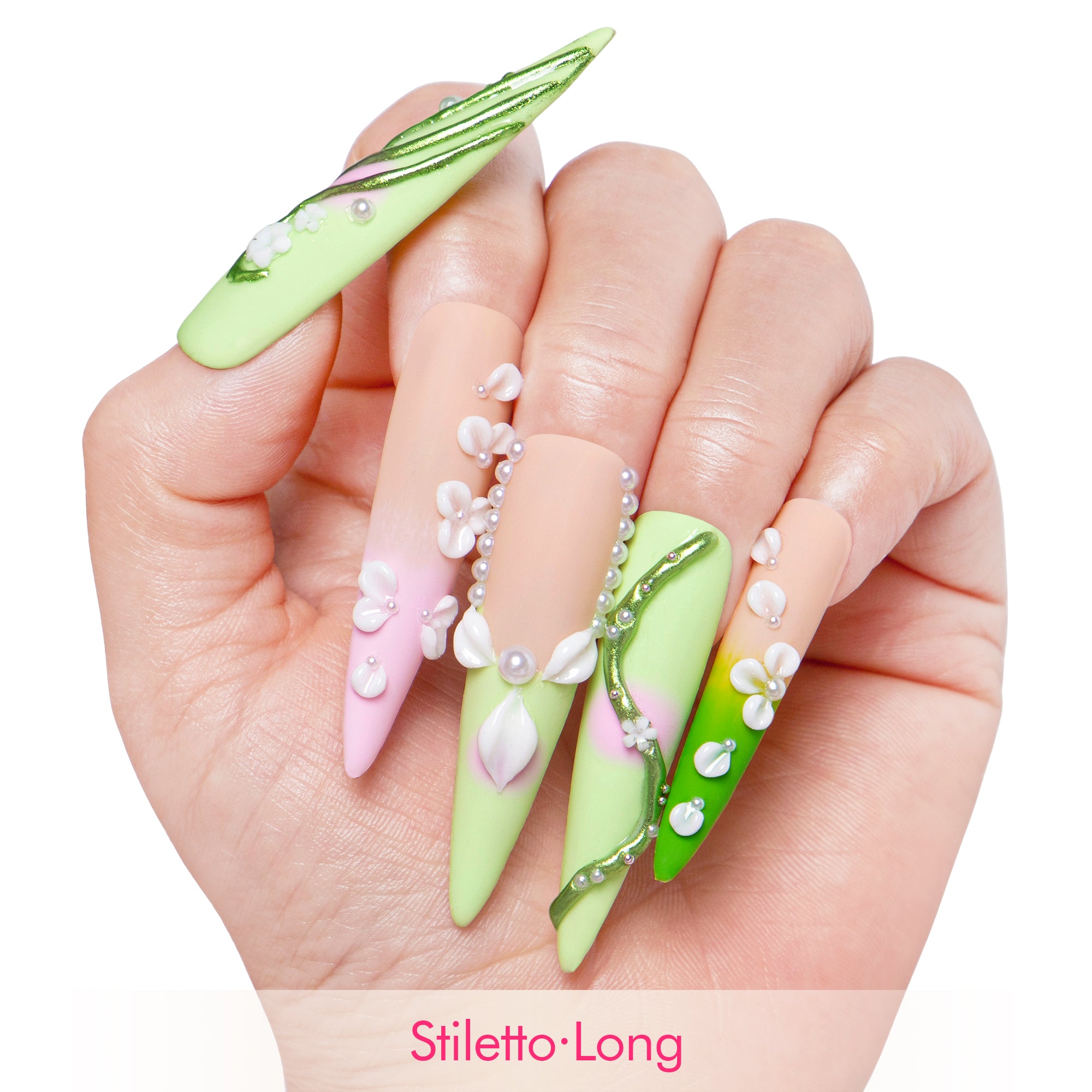 Green Fairy Handmade Nails H246