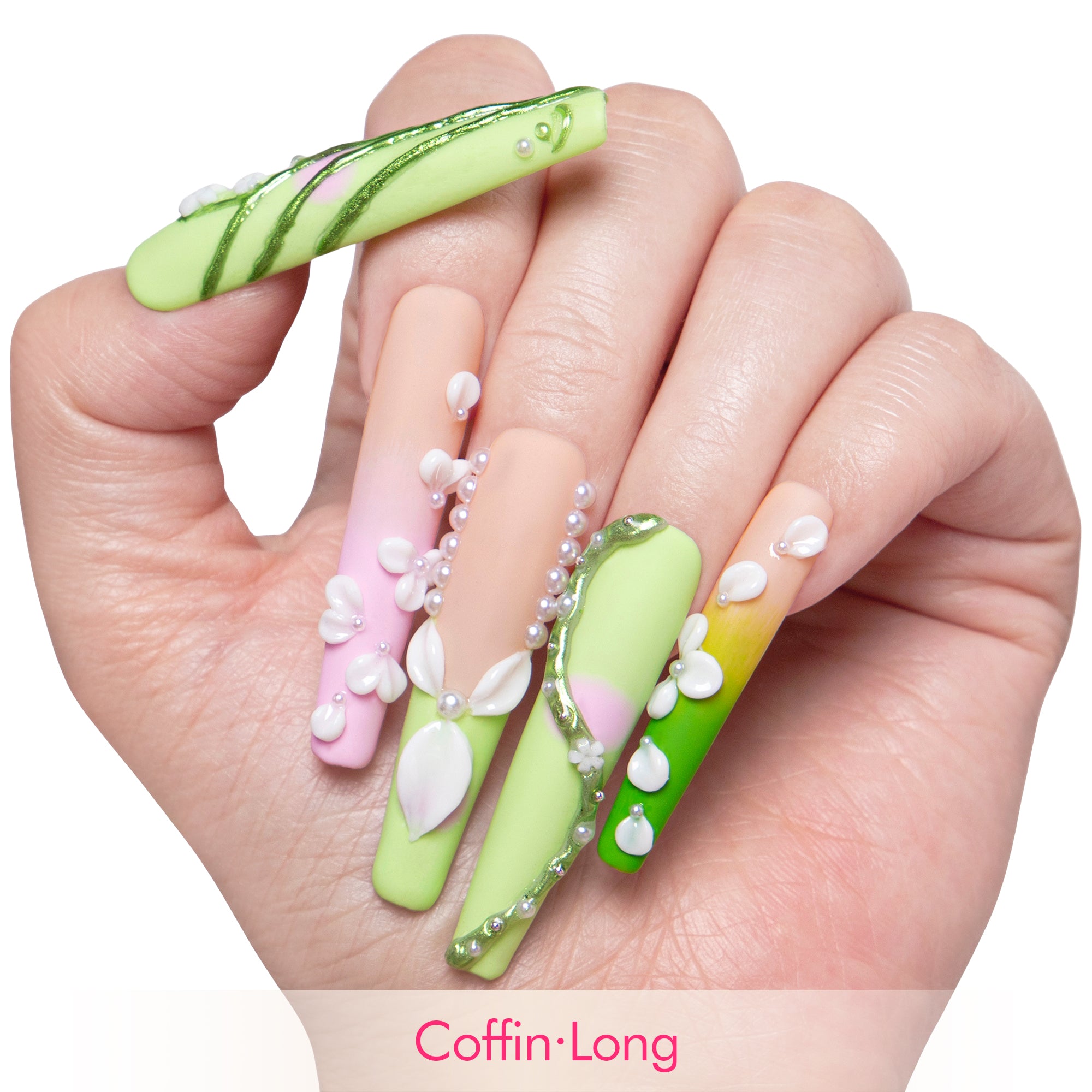 Green Fairy Handmade Nails H246