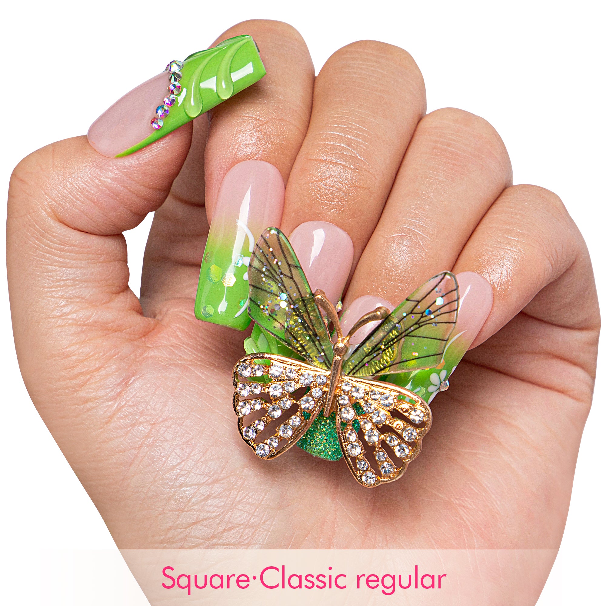 Butterfly Kiss Handmade Nails H255