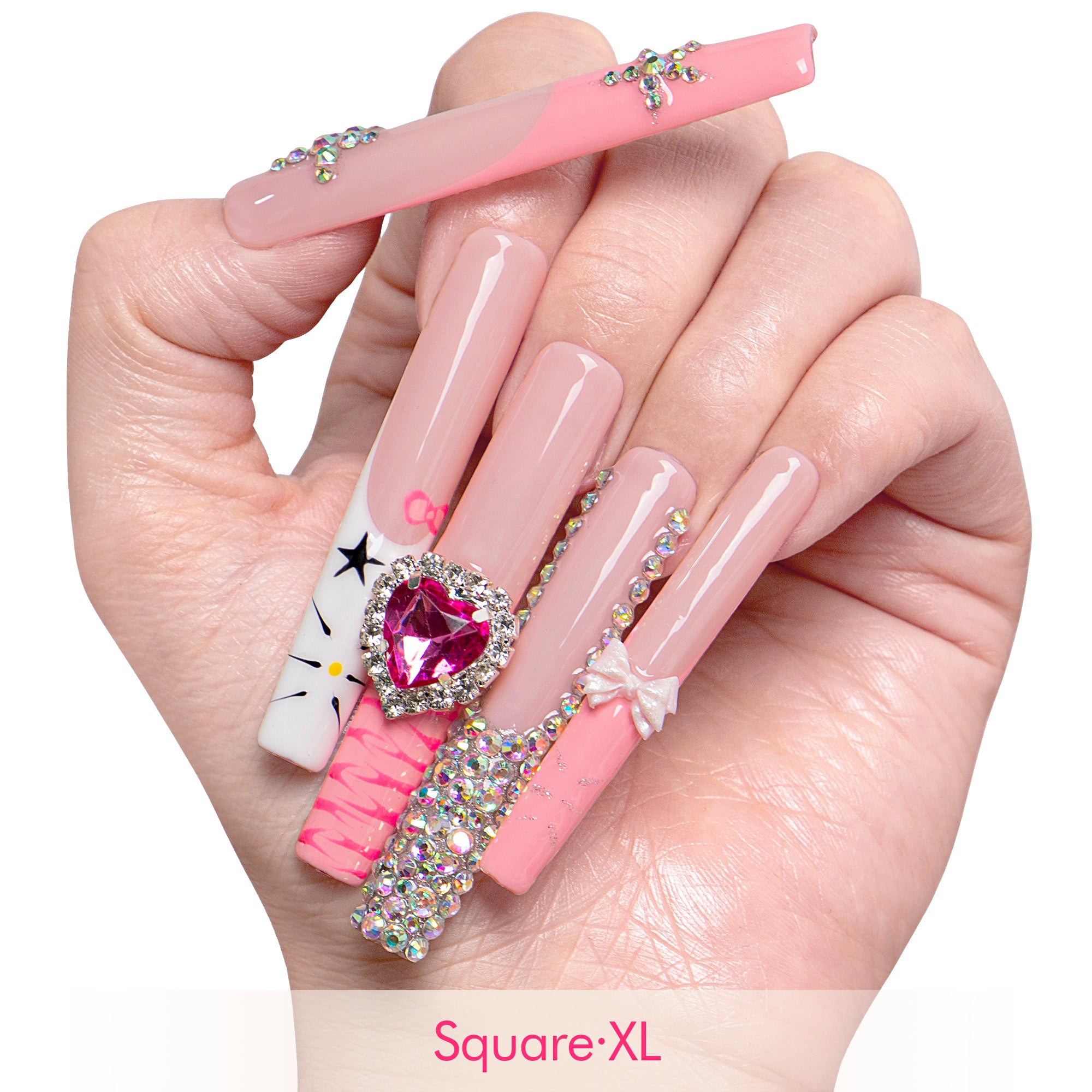 Rocking Heartbeat Handmade Nails H257