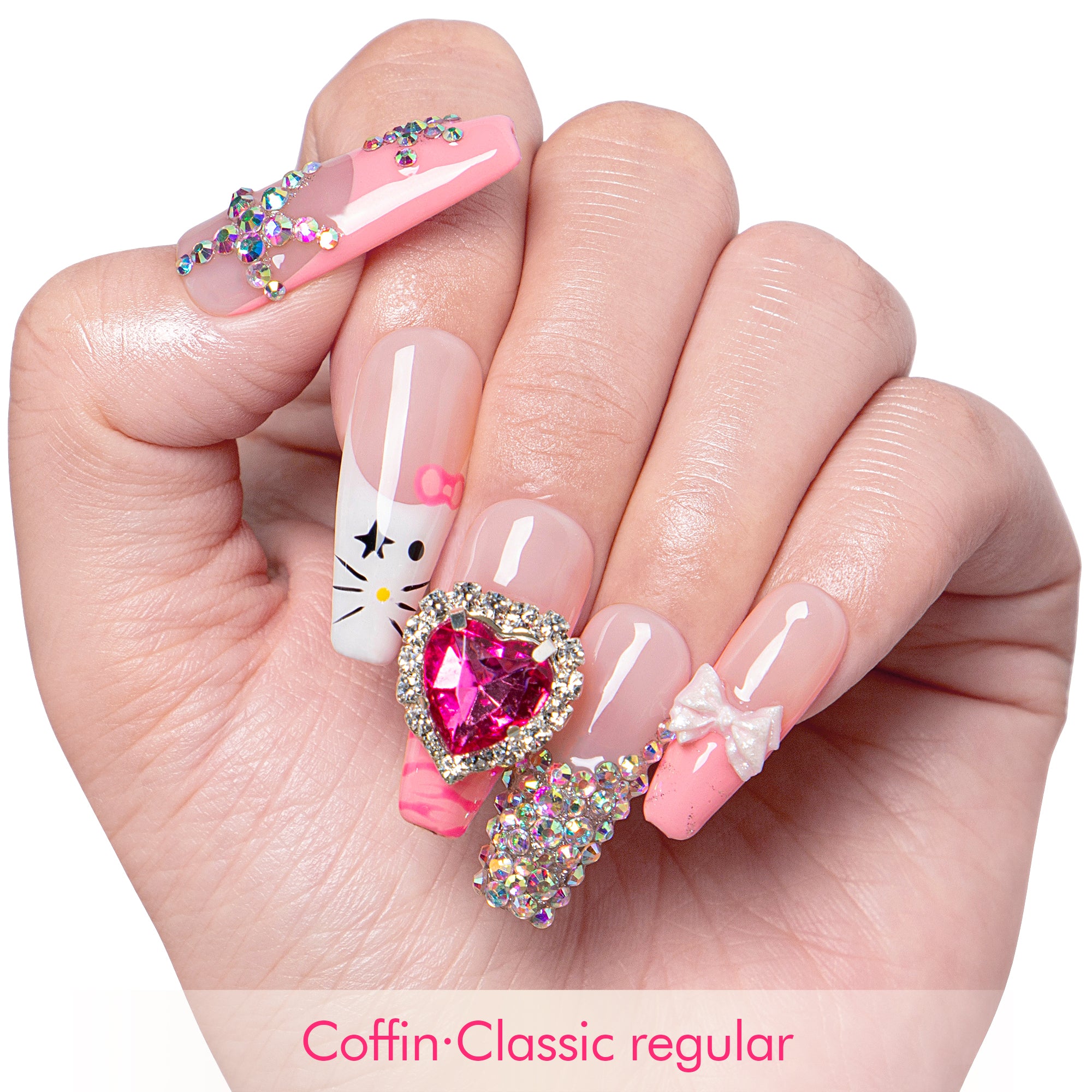 Rocking Heartbeat Handmade Nails H257