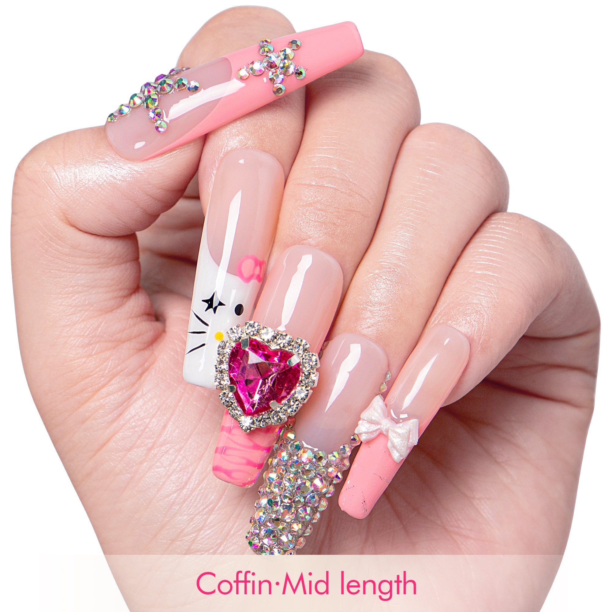 Rocking Heartbeat Handmade Nails H257