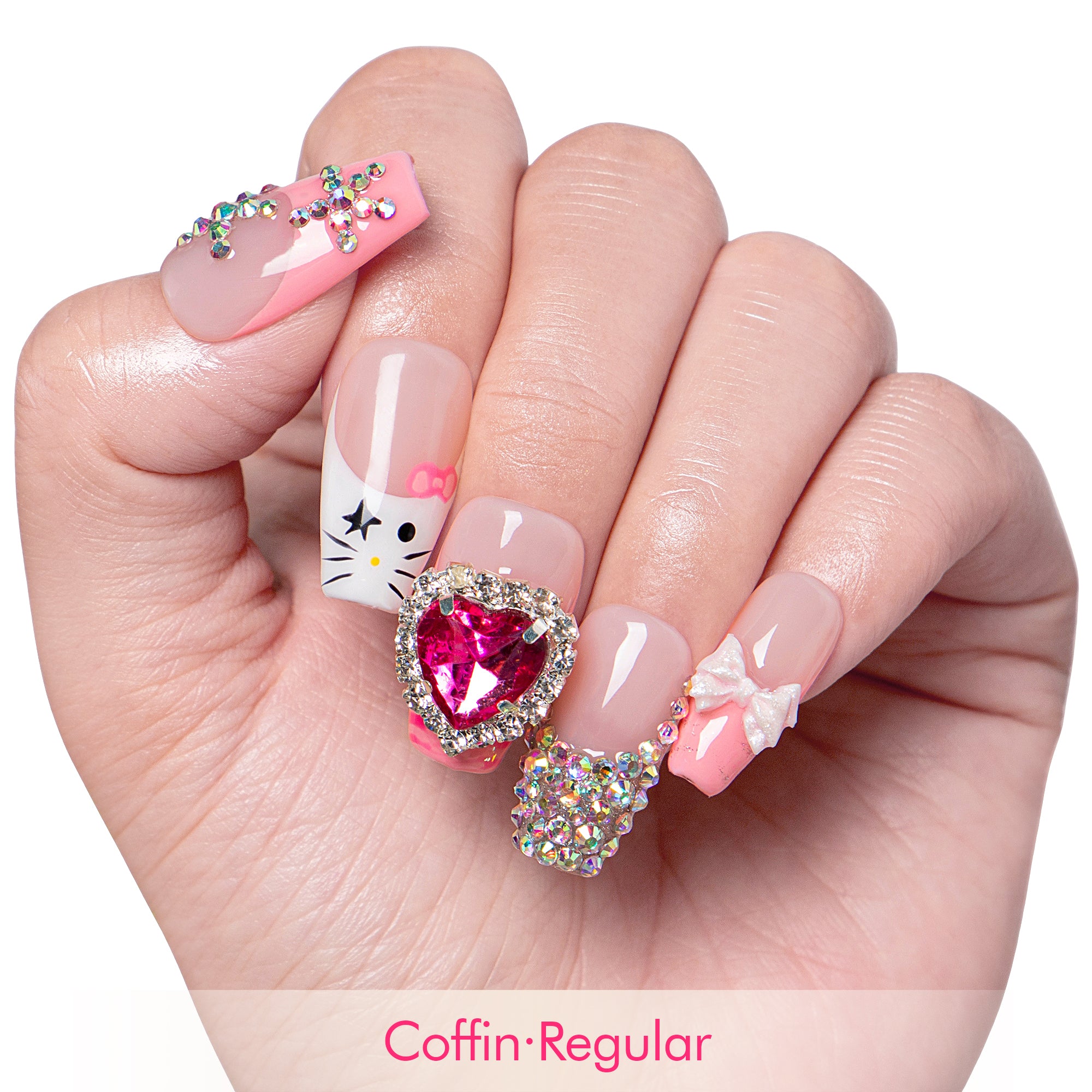 Rocking Heartbeat Handmade Nails H257