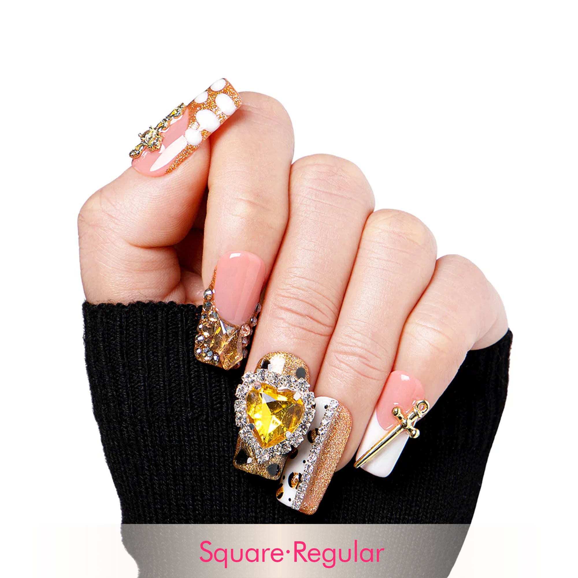 Regal Glitz Handmade Nails H259