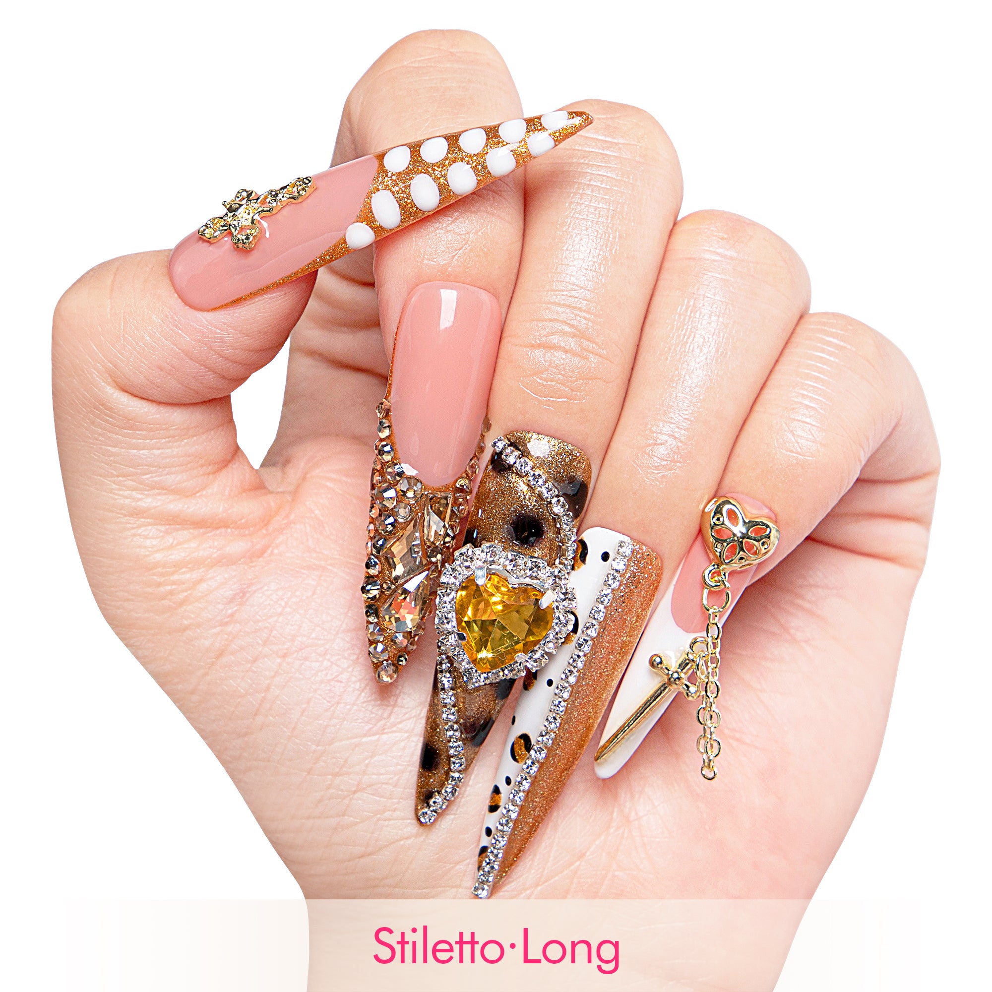 Regal Glitz Handmade Nails H259