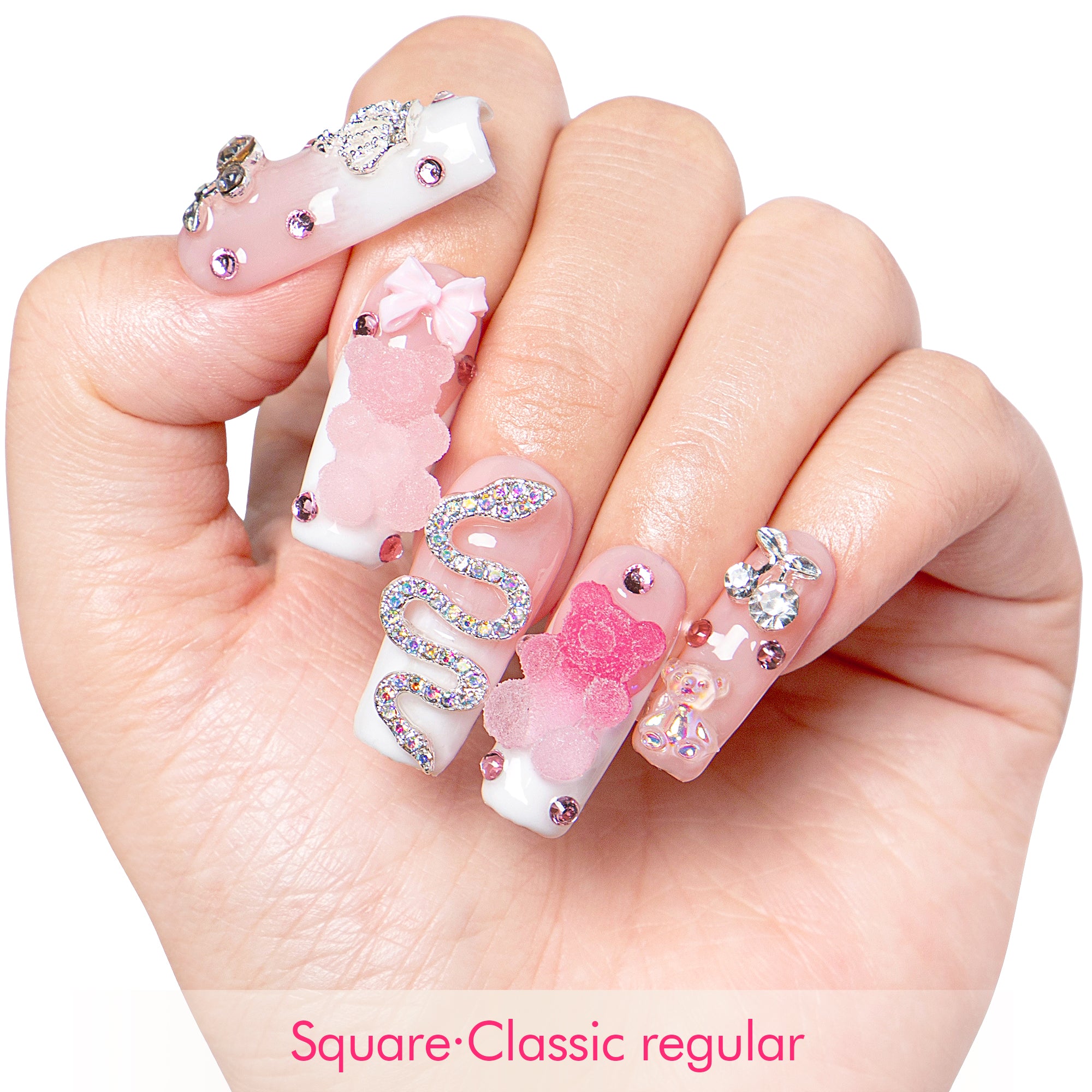 Gummy Bear Glam Handmade Nails H26