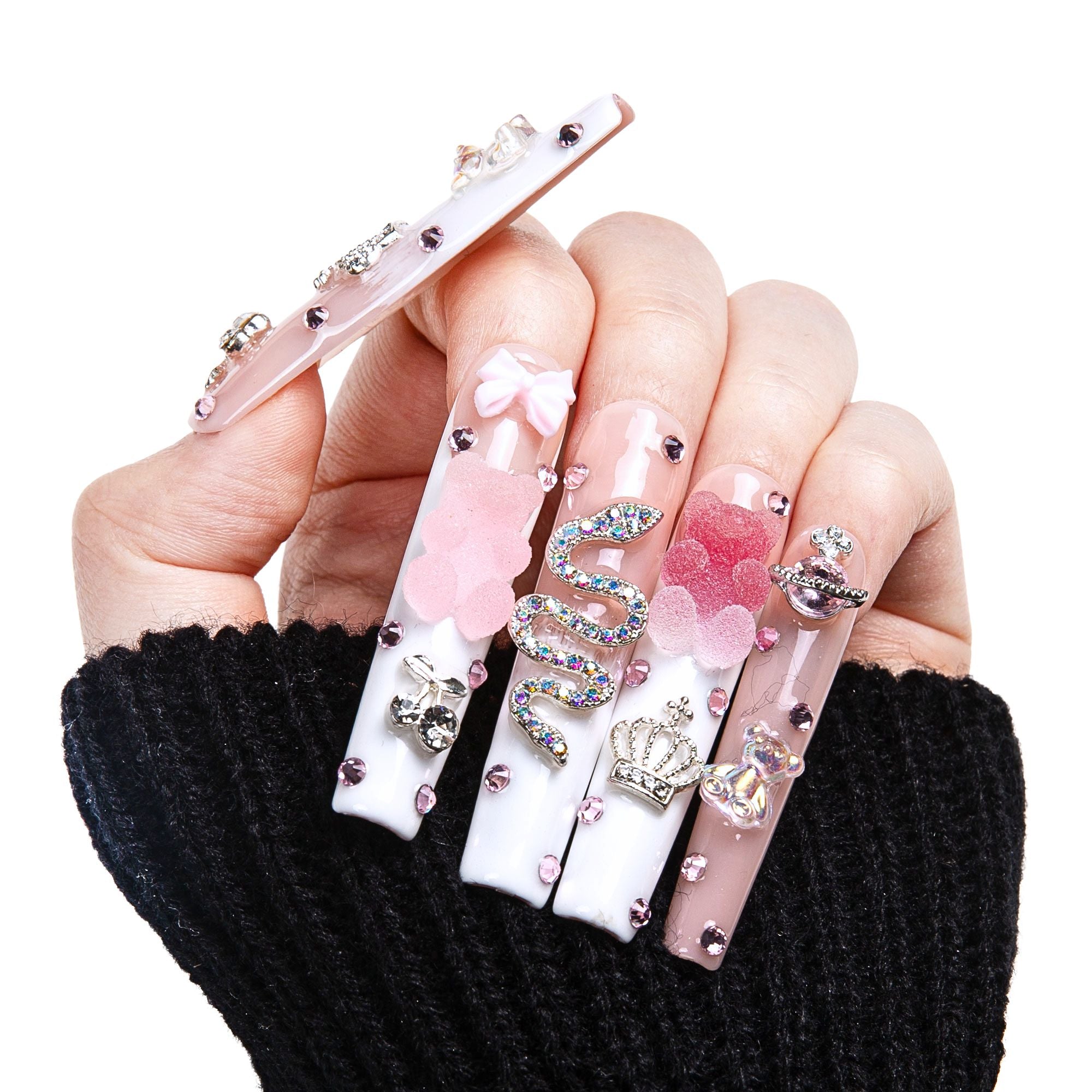 Gummy Bear Glam Handmade Nails H26