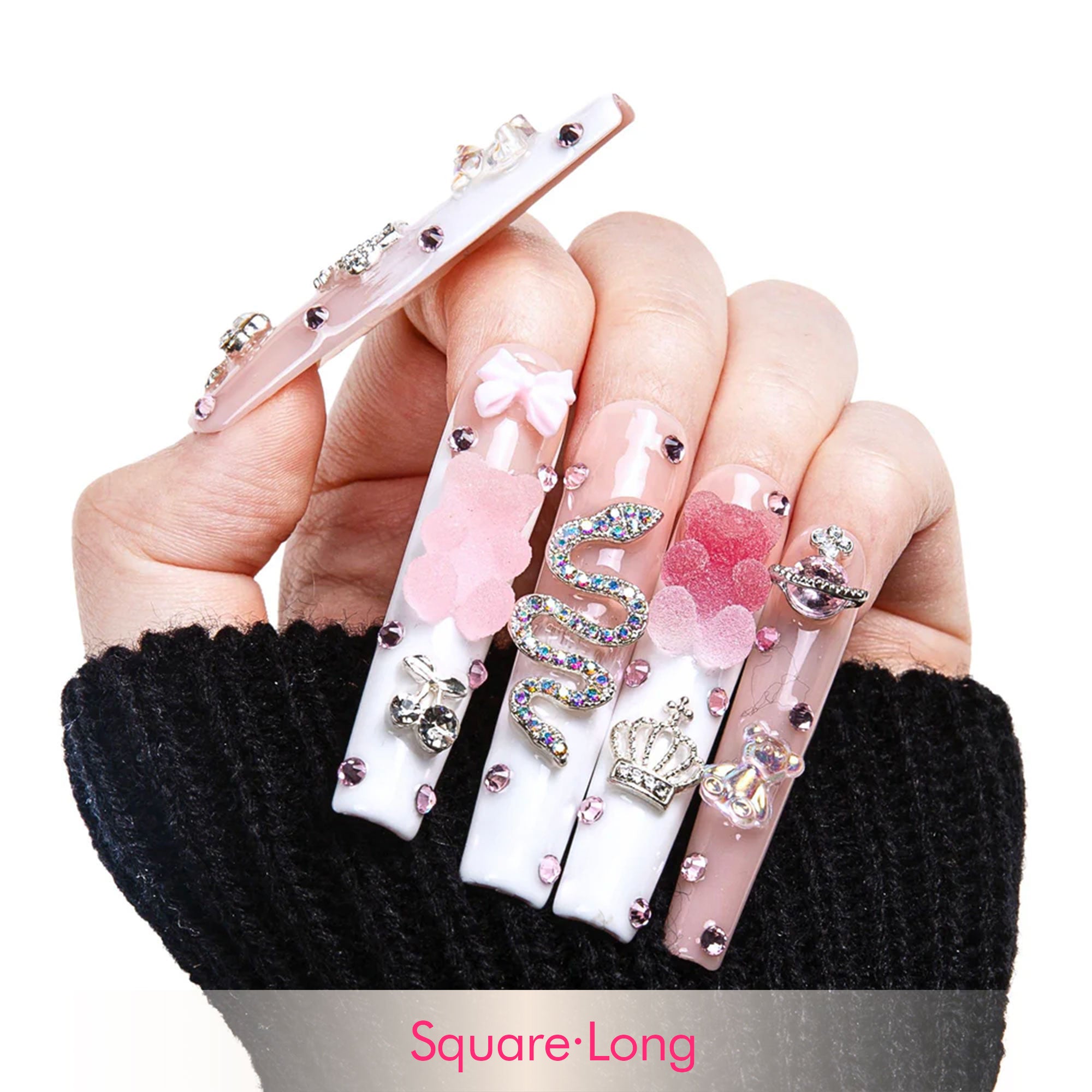 Gummy Bear Glam Handmade Nails H26