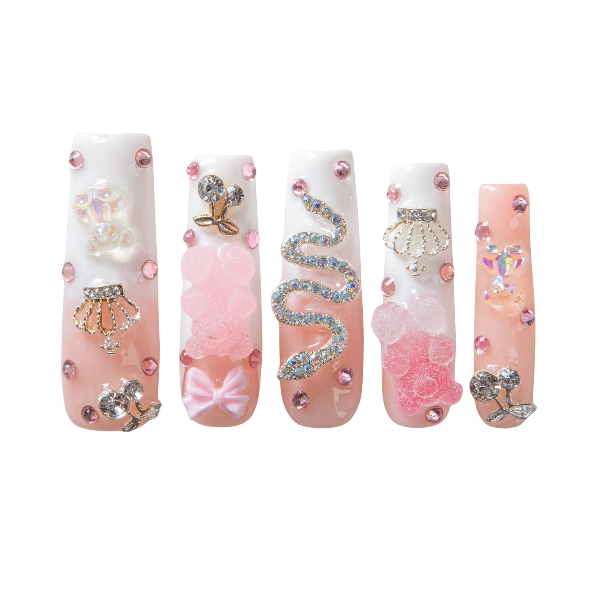Gummy Bear Glam Handmade Nails H26