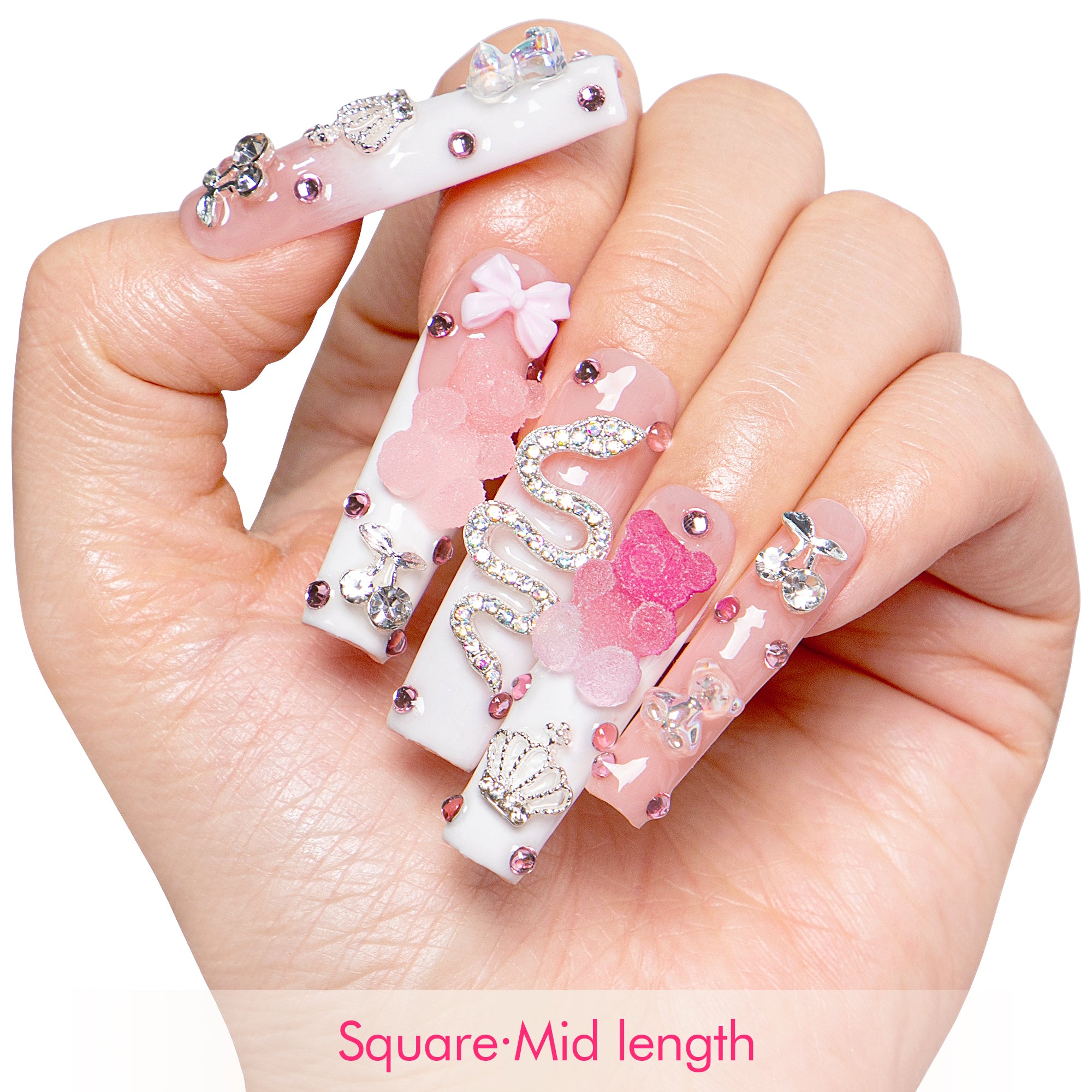 Gummy Bear Glam Handmade Nails H26