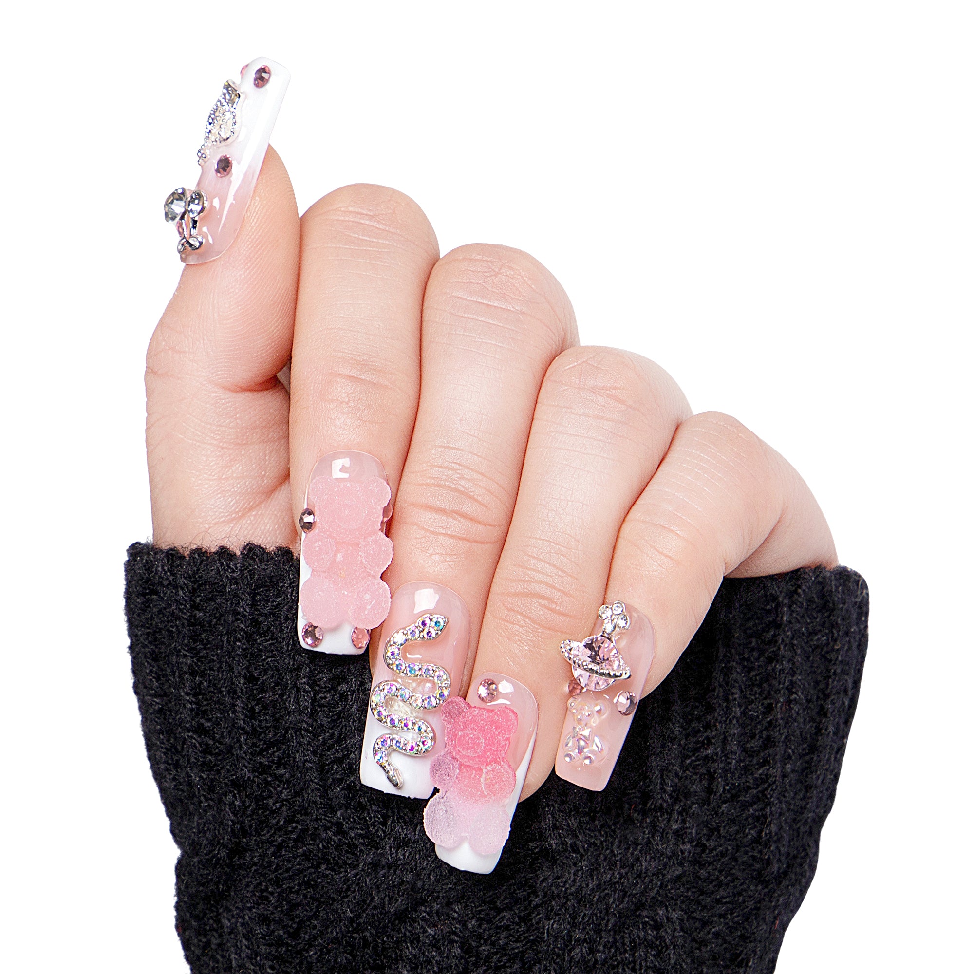 Gummy Bear Glam Handmade Nails H26