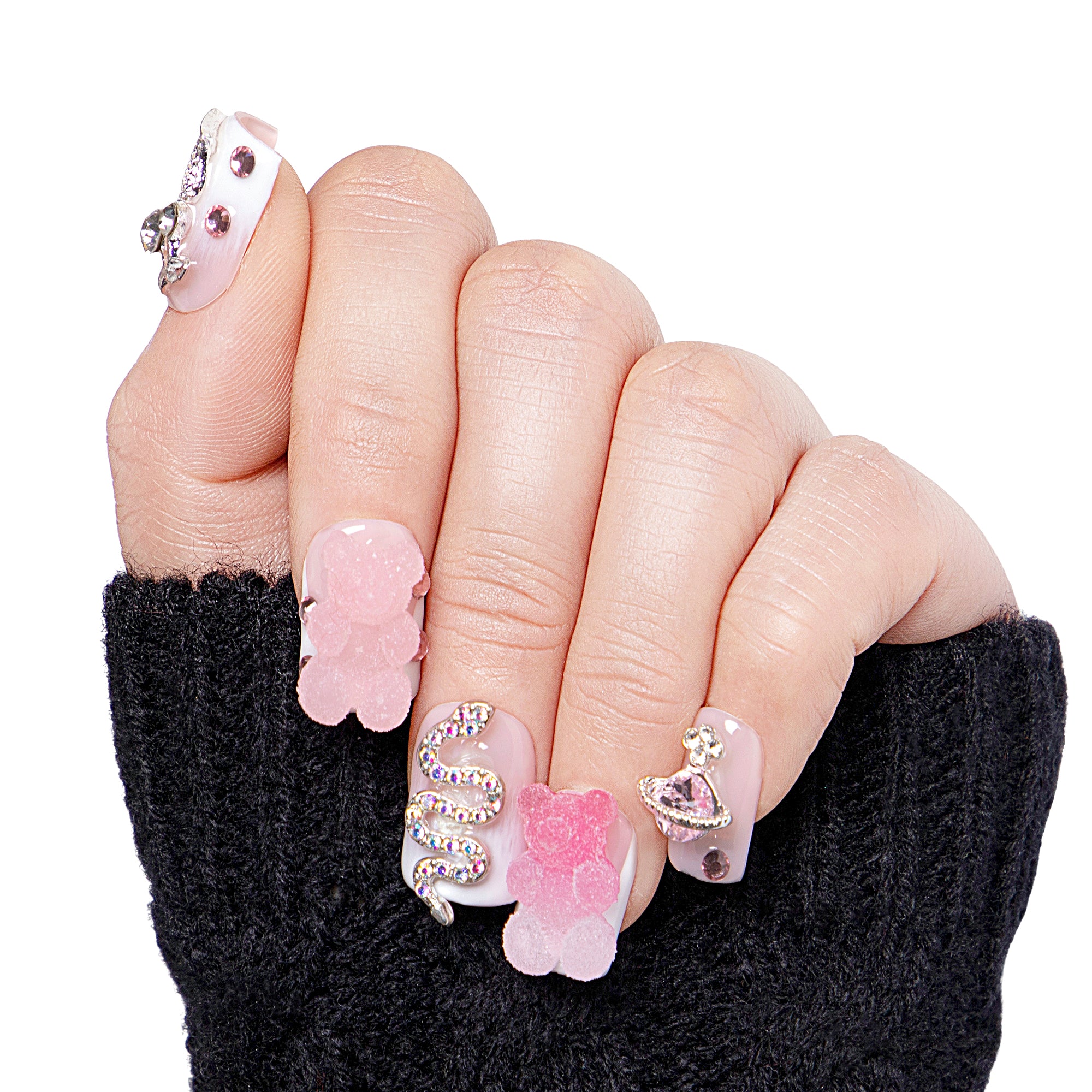 Gummy Bear Glam Handmade Nails H26